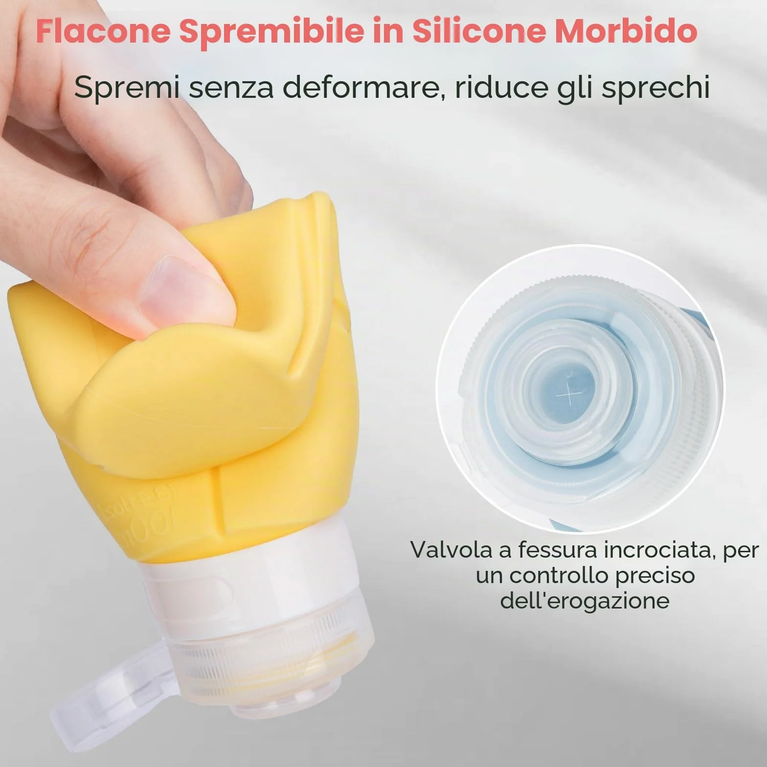 Alyvisun Set 14 Contenitori da Viaggio in Silicone, Flaconi 100 ml & Vasetti 30 ml, Kit Liquidi Antiperdita Ricaricabile per Shampoo, Lozione, Creme
