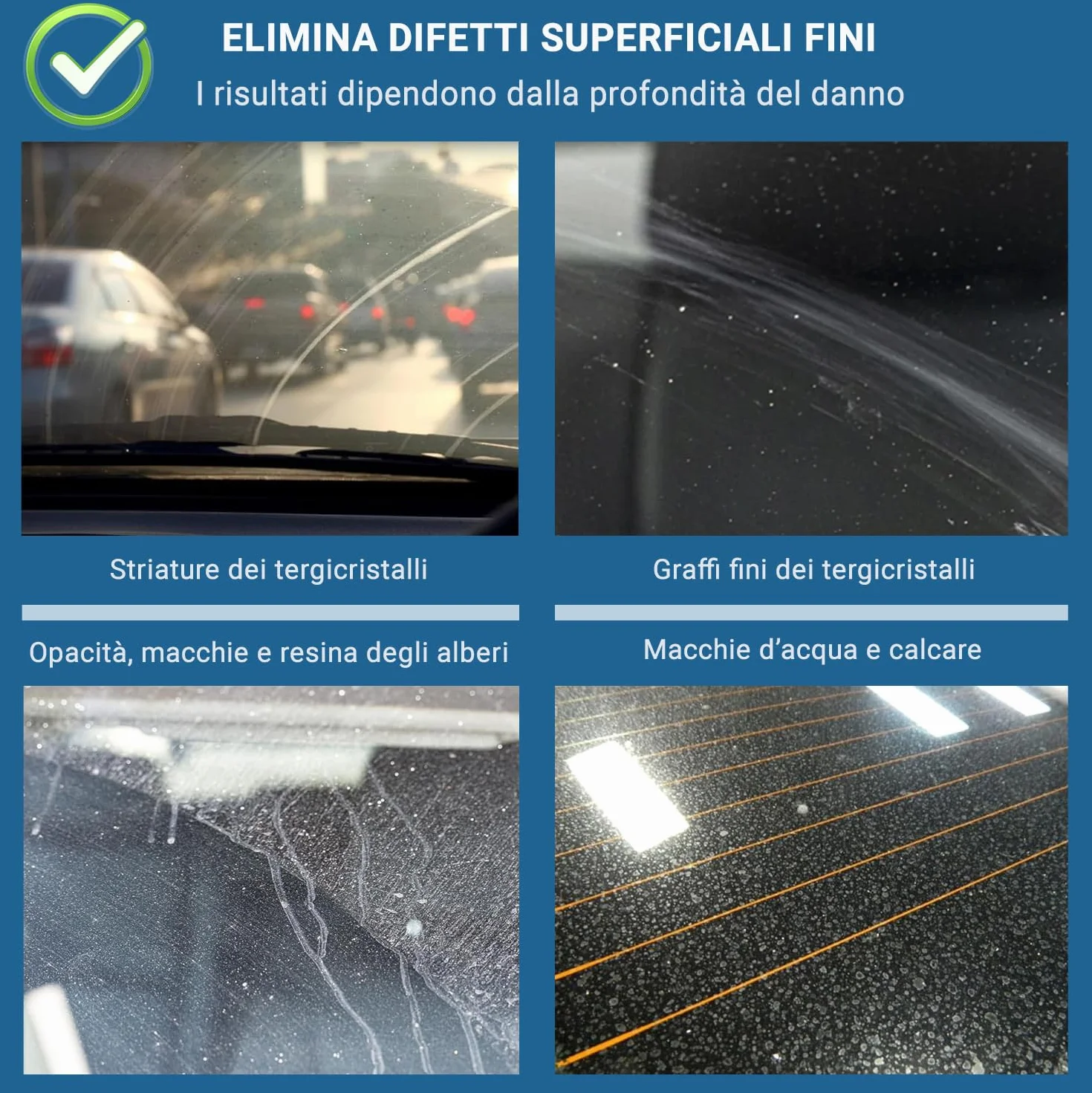 Kit di lucidatura del Parabrezza 75mm - Riparazione Vetro Auto Fai da Te - Rimuovi Danni Spazzola Tergicristallo