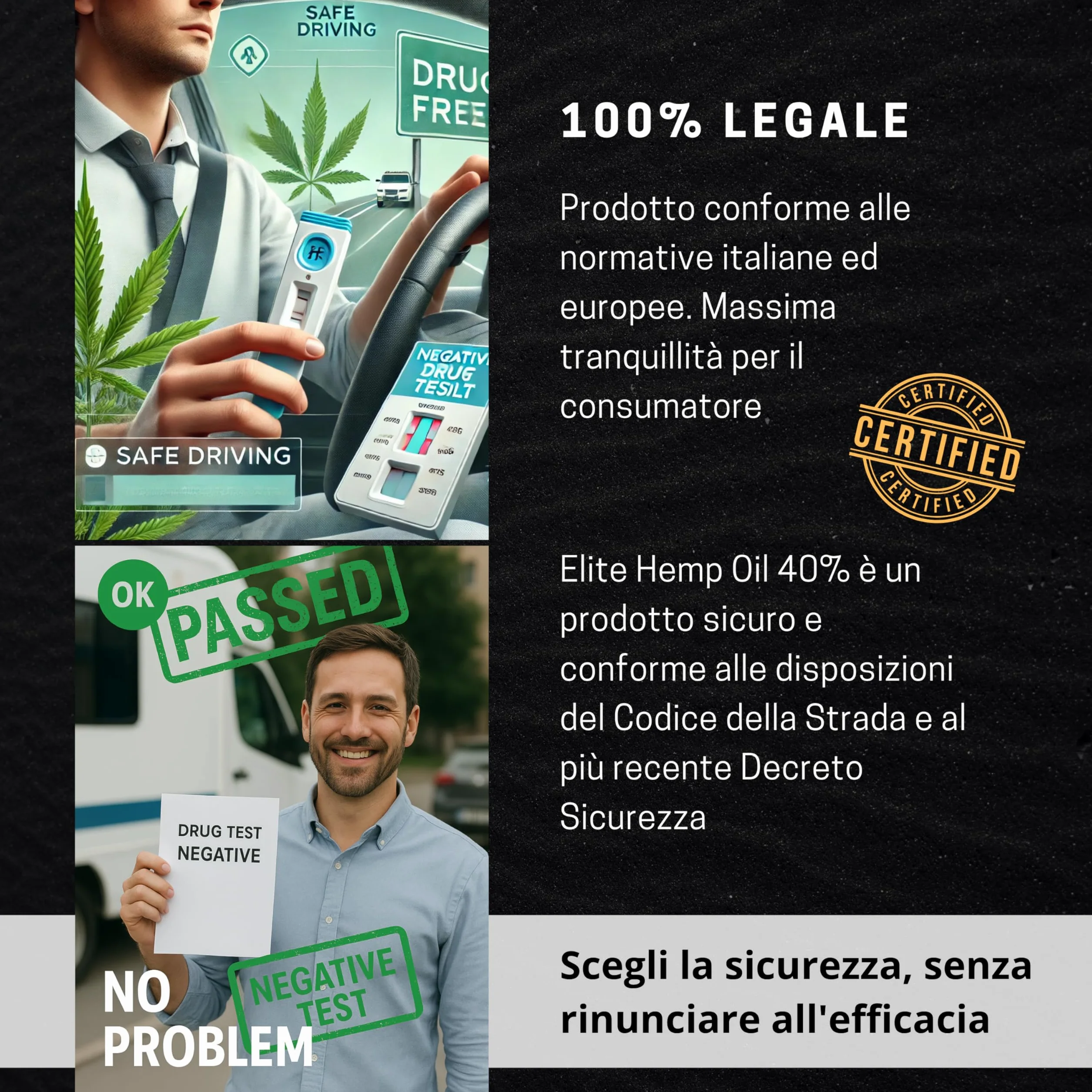 Elite Hemp Oil 40% HEMP PHYTOMEDICAL Olio di Canapa Certificato ad Alta Concentrazione
