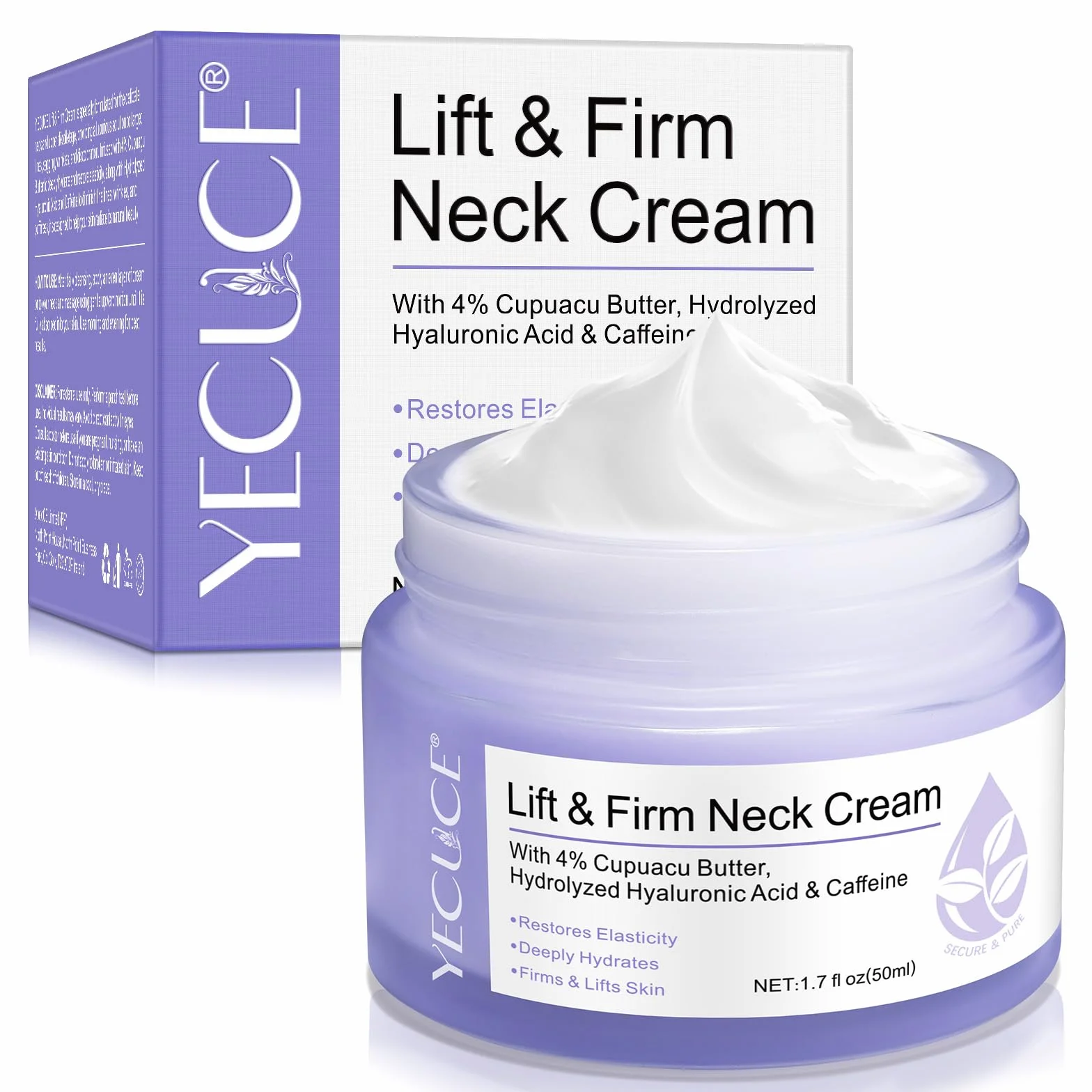 Crema Rassodante per il Collo, Crema per il Collo Con Complesso Rassodante Riparatore Proattivo, Crema per il Doppio Mento, Crema Collo e Décolleté Lifting, Idratante, Anti-invecchiamento, 50ml