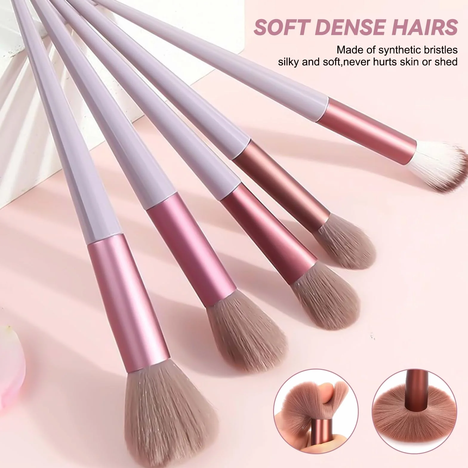 aweskmod Pennelli Trucco 13 Pezzi Set Viso e Occhi, Pennelli Make Up Professionali Set, Sintetico Contorno Fard Ombretti Correttori Fondazione Trucco Pennelli