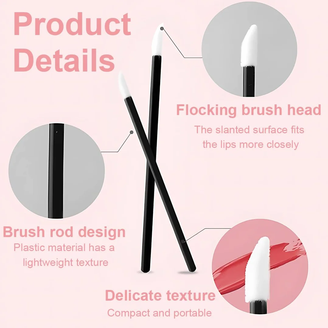 100 pcs Monouso Lip Gloss Usa e Getta Trucco Pennello Pennello Correttore Rossetto Microbrush Pennelli Labbro Applicatore Bacchette Makeup Tool