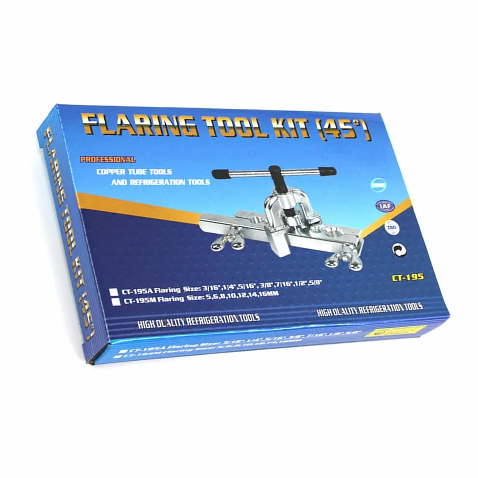 Maizoon Set Svasatore per Tubi Rame 7 Matrici 3/16" 1/4" 5/16" 3/8" 1/2" 5/8" 3/4" HVAC