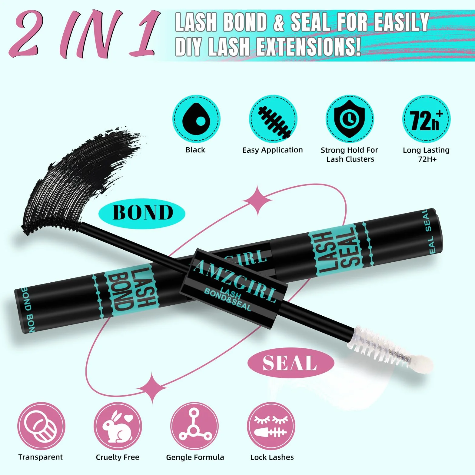 Kit Ciglia Extension 320 pezzi Cluster Lashes colla sigillante applicatore rimozione 60D D-Mix10-16mm