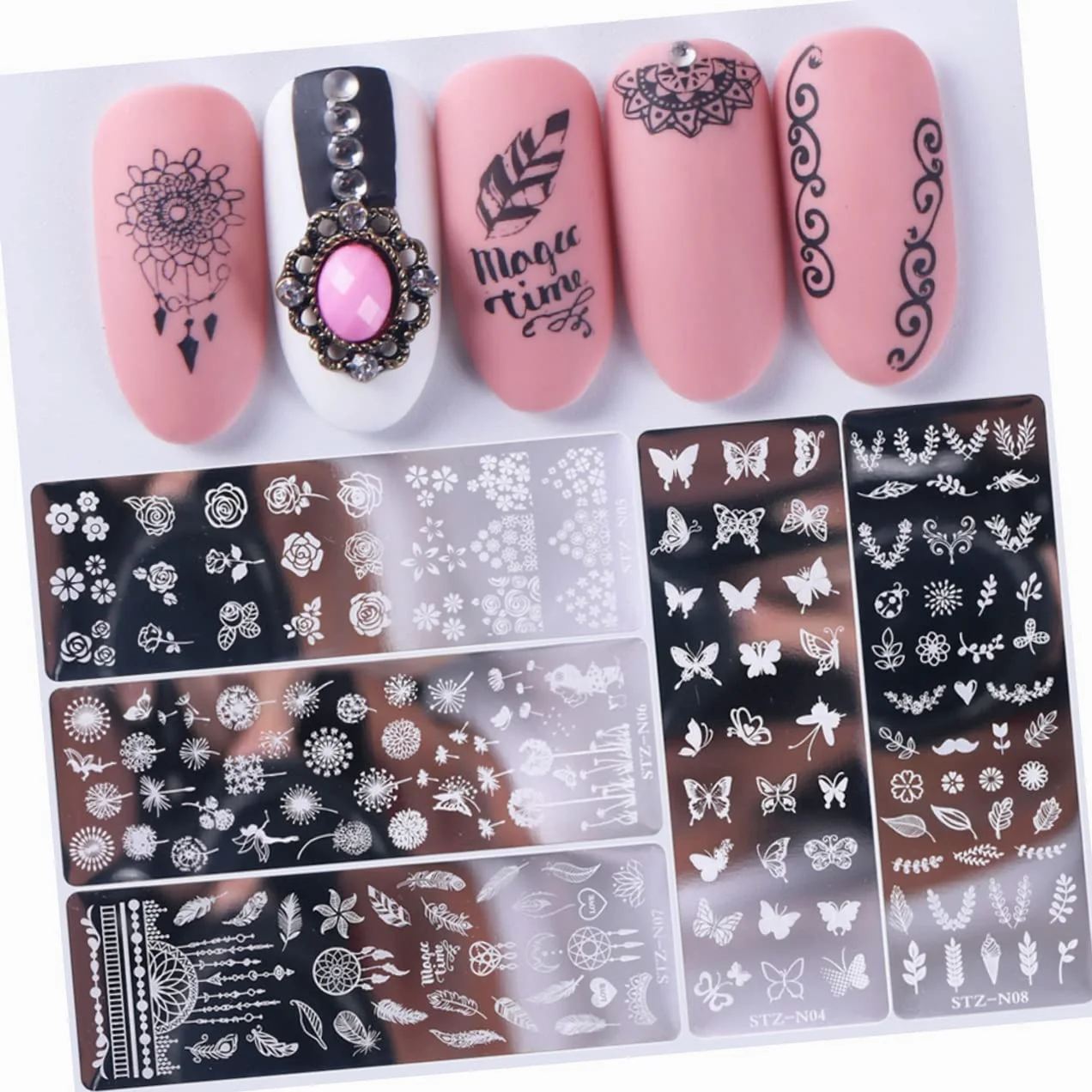 3 Set Piastre Per Stamping Unghie Con Design Floreali E Farfalle Template Per Nail Art Per Donne Facile Usare Inossidabile Per Decorazioni Eleganti E Festive 6 Pezzi*3