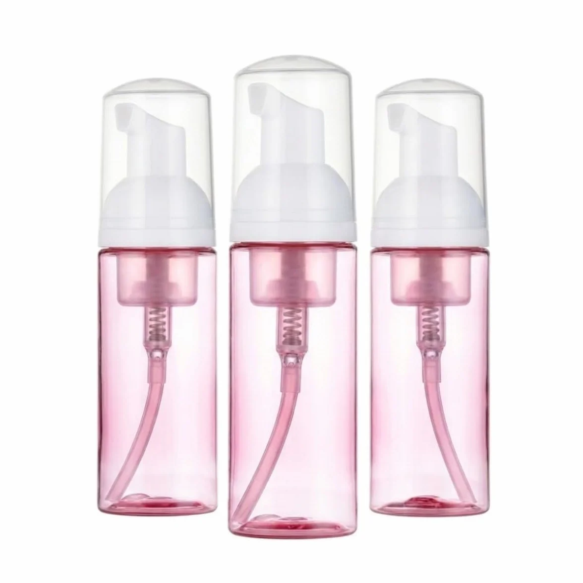 3 Pezzi Flaconi Dispenser Schiuma Vuoti, 60ml Boccette in Plastica PET con Pompa, Perfetto per Viaggi e Uso Quotidiano, Contenitori Ricaricabili e Ermetici