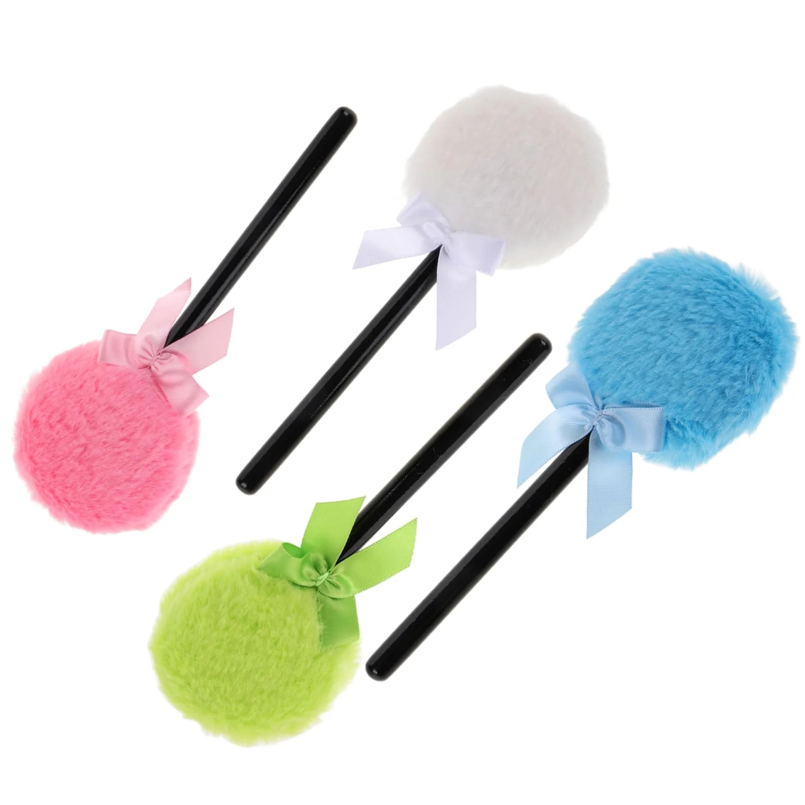 FOMIYES 20 Pz Soffio per il trucco Fairy Stick soffio di polvere secca impostazione piumino da cipria per polvere per viaggi piumino da cipria con fiocco soffio di cipria sciolto