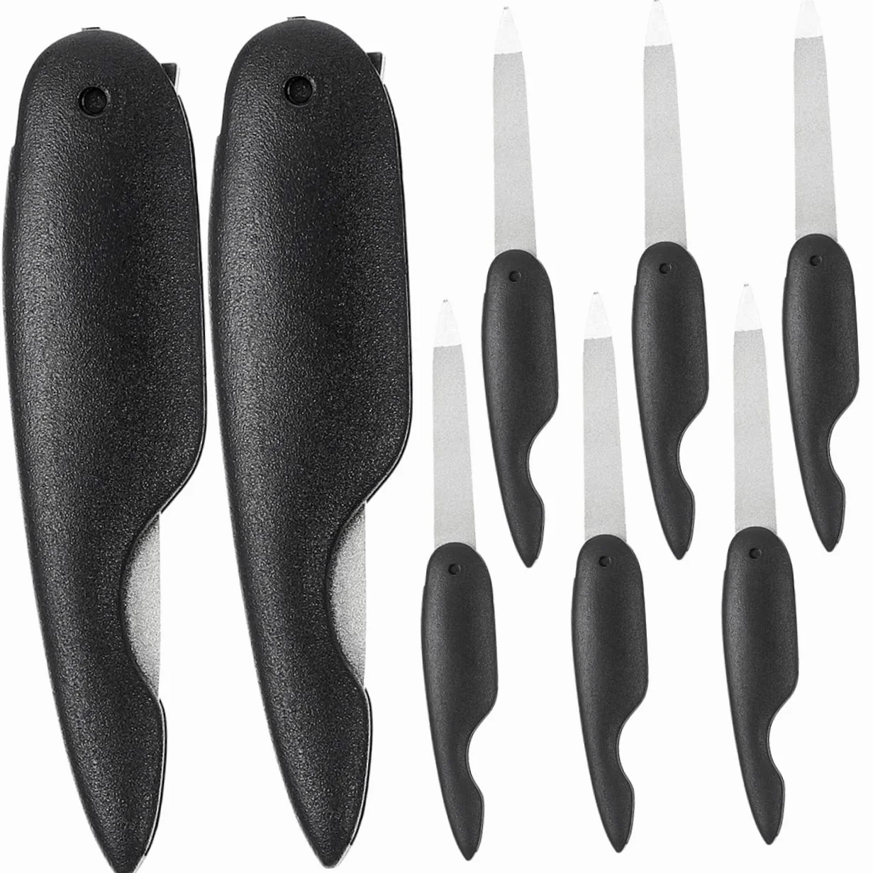 Mikinona 32 Pz lima per unghie pieghevole lime per unghie lime per tagliare le ie lima per ie professionale ia piccoli tamponi per ie tagliare la lima per ie AbS Black