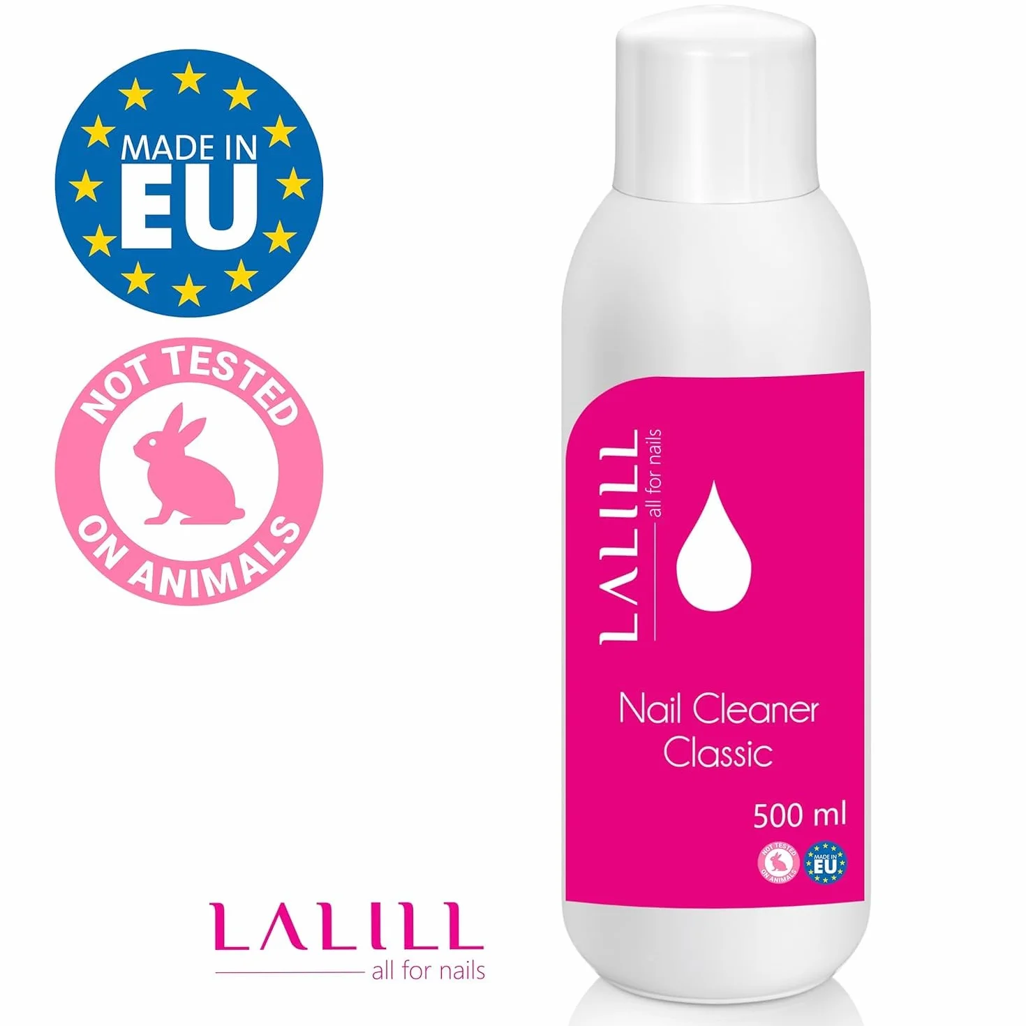 LALILL Nail Cleaner 500 ml – Sgrassatore Unghie UV Gel – Solvente Unghie Professionale