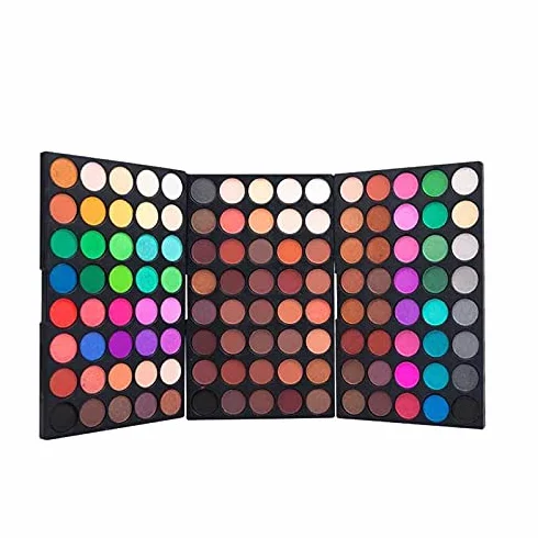 Palette Profesionale di Ombretti per Occhi 120 Colori Set Regalo Trucco Tutto in con Design a 3 Strati Facile da Portare luccichio opachi e metallici Morbidi Satinati Alte Pigmentazione Lungo Durata Q