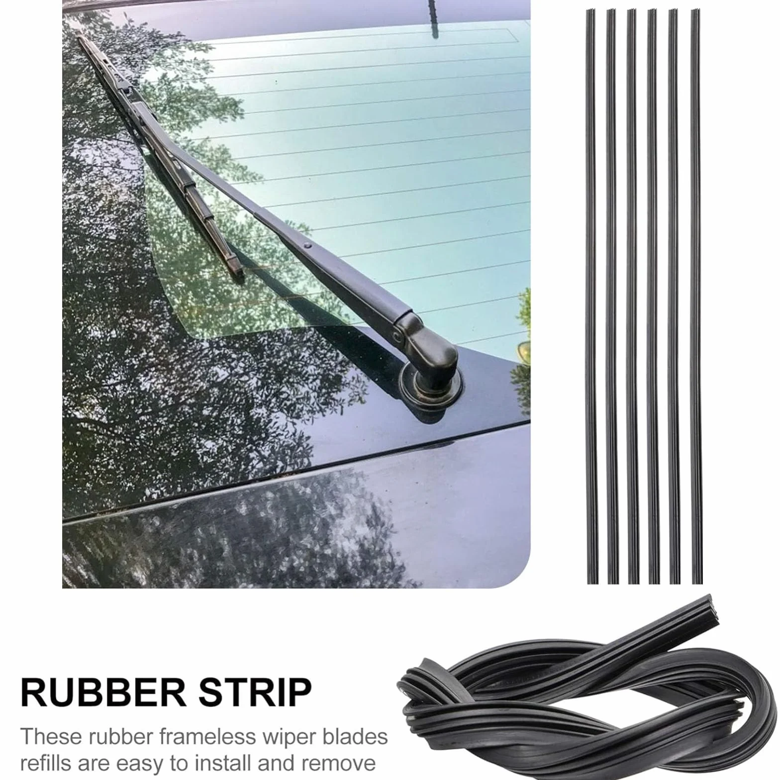 Gomma tergicristallo universale 700 mm 4 pezzi ricambio auto