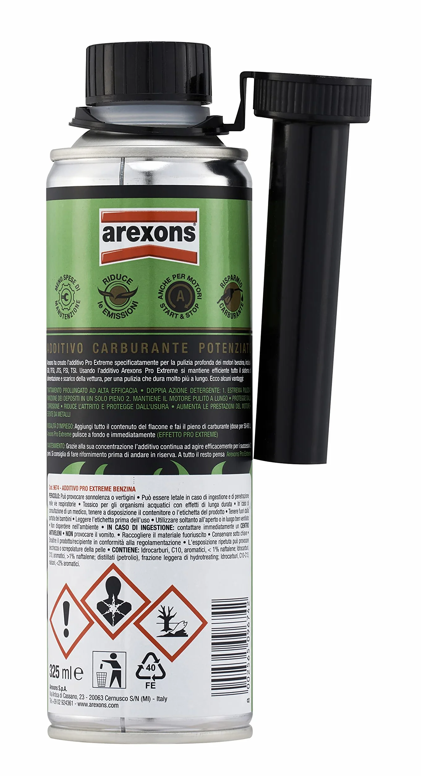 Arexons Additivo Pro Extreme Benzina 325 ml Pulizia Motore