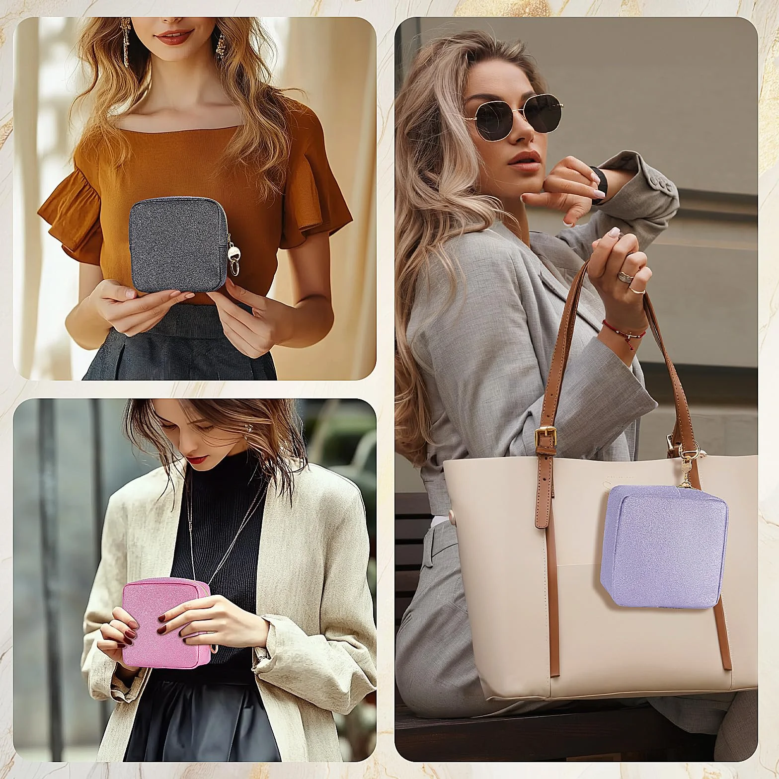 Beauty Case da Viaggio Trousse Trucchi Donna Pochette in Pelle Brillantini Borsa per Cosmetici Organizer Borse Makeup Trucco Organizer Portatile Accessori Viaggio per Ragazza Donna Compleanno(Rosa)