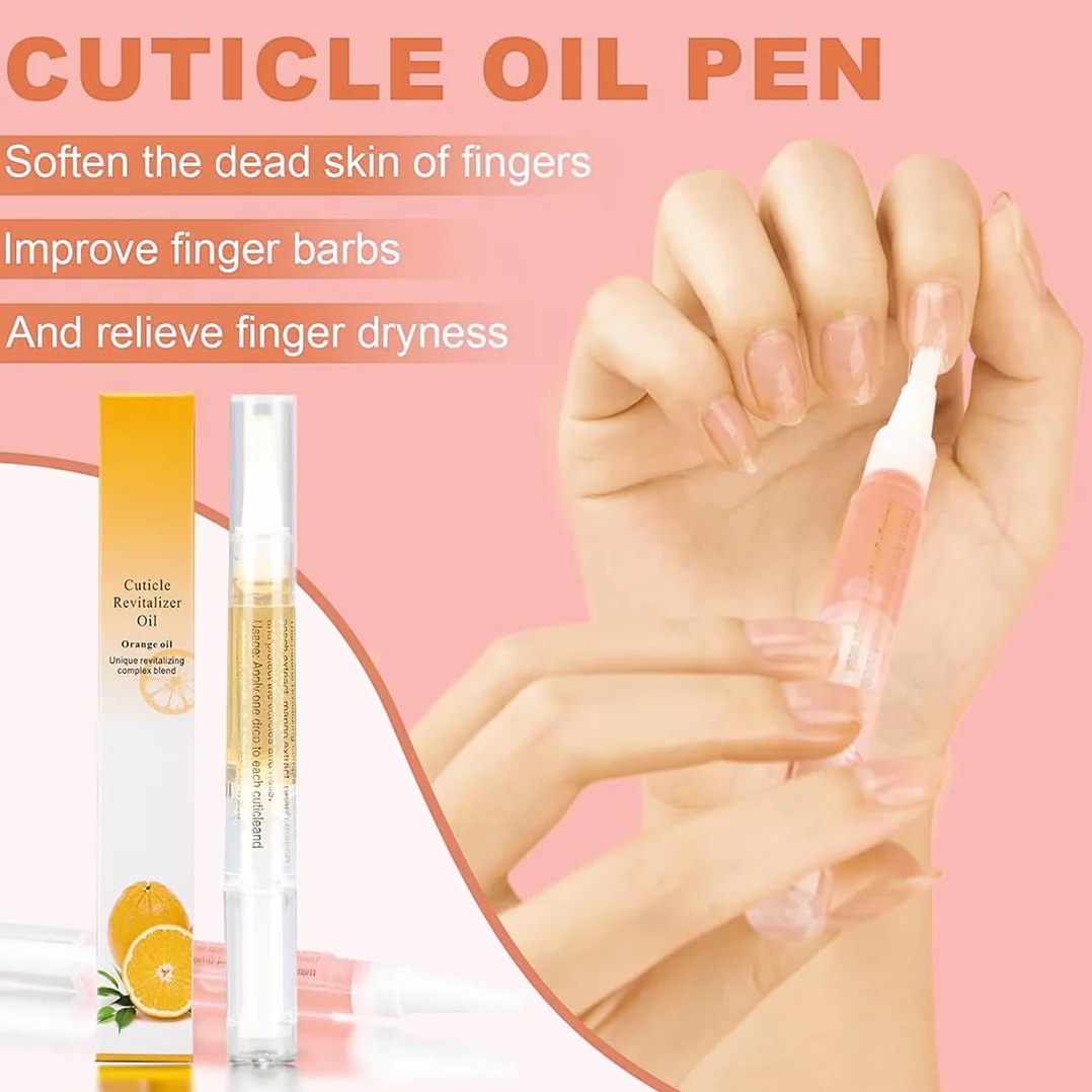 4 pezzi Olio per Cuticole e Unghie, Penne Nutriente per Unghie e Cuticole, Trattamento delle Unghie per Idratare e Nutrire in Profondità