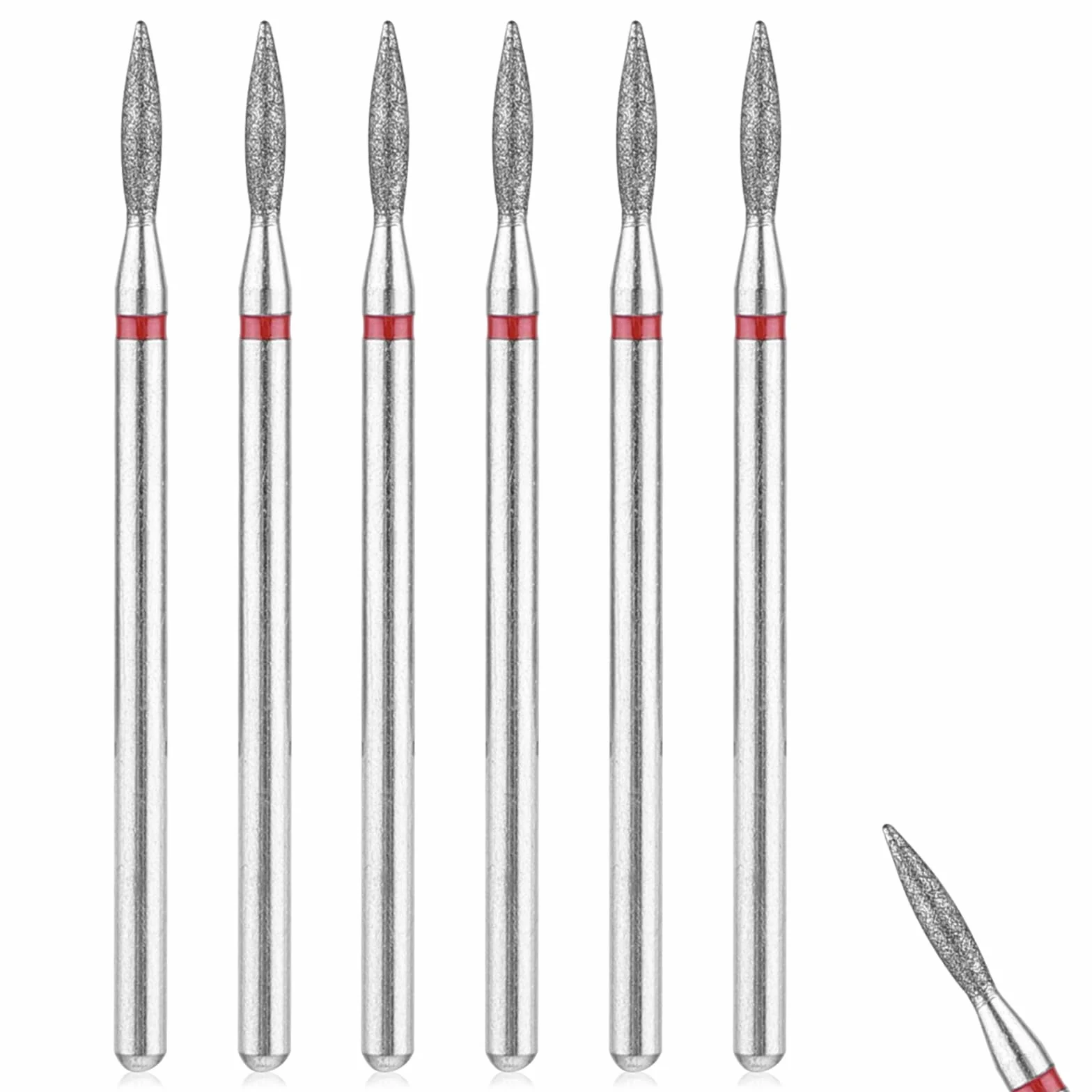 Sibba Set Punte Trapano Cuticole Acciaio Inossidabile Custodia Manicure Pedicure Diamantato Lucidatura Teste Macinazione Strumenti Metallo Professionale Rimozione Metallo Duro Unghie