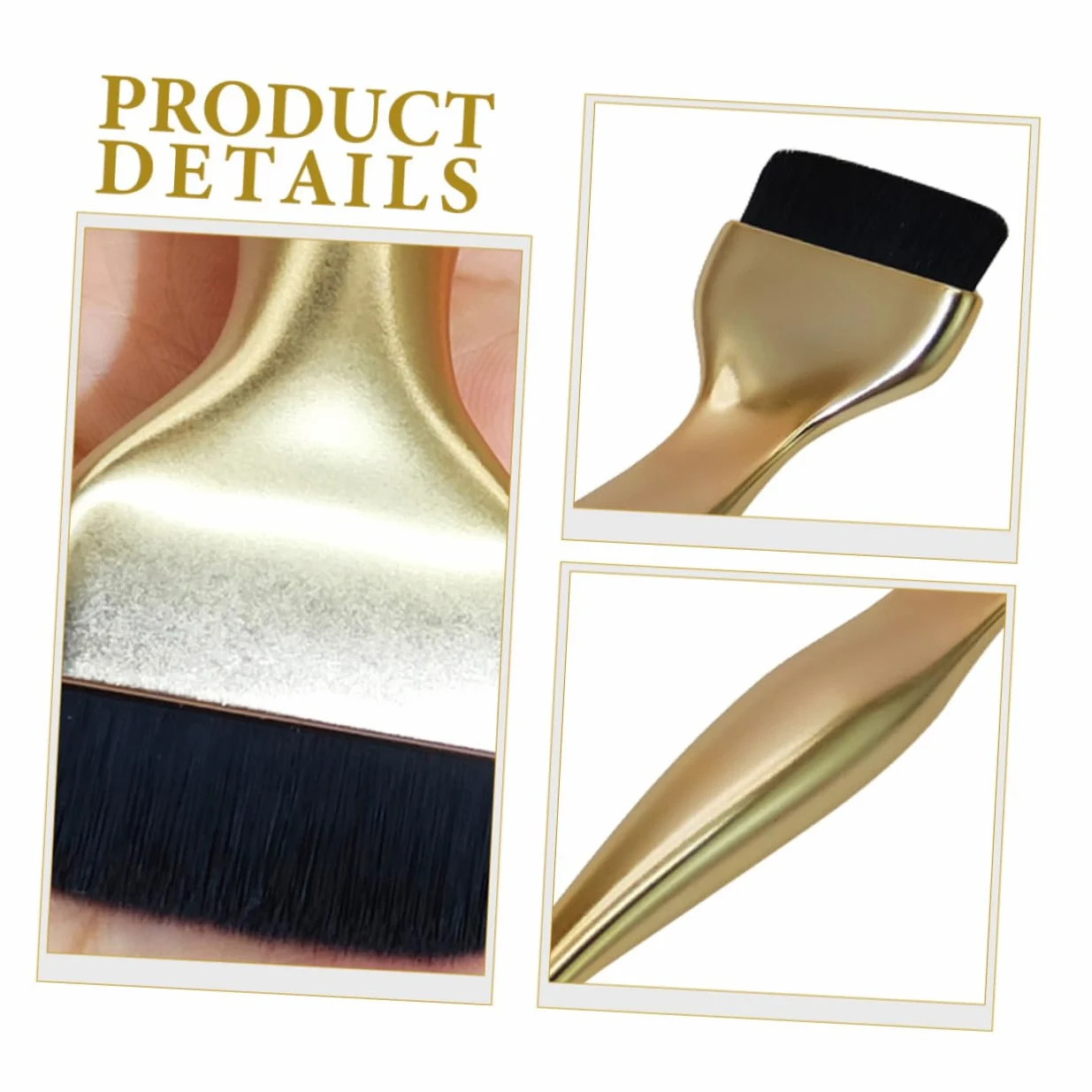 FRCOLOR 5 pennelli per fondotinta, pennelli per trucco per pennello, piccolo pennello liquido per fondotinta, liquido portatile, senza lasciare traccia, piatto