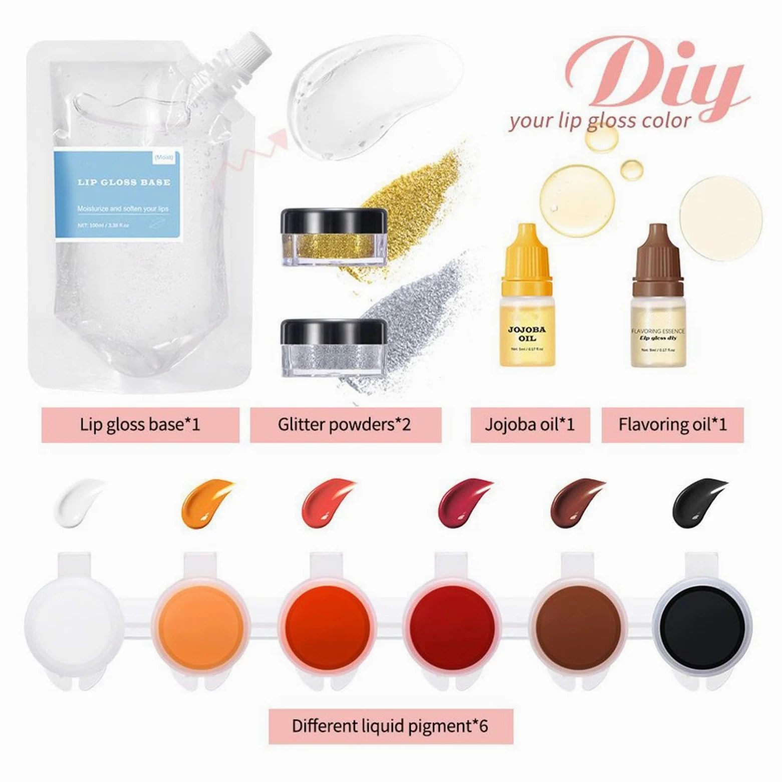 Kit per Creare Gloss Labbra Fai da Te Set Artigianale di Gloss Labbra | Kit Fai Da Te Per Creare Il Lucidalabbra Per Donne Ragazze Amanti Del Trucco Principianti Adolescenti Principesse