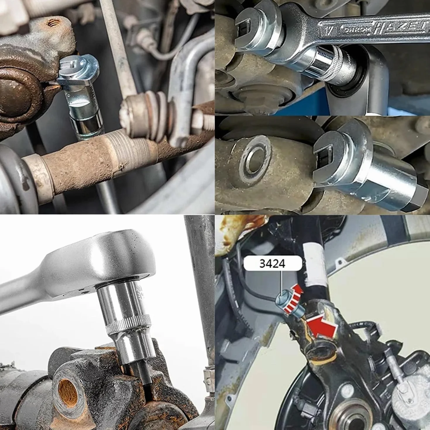 Greluma Strumento distanziatore montanti, Sospensione 2 Pezzi Compatibile VW Audi BMW Mini Ford Renault