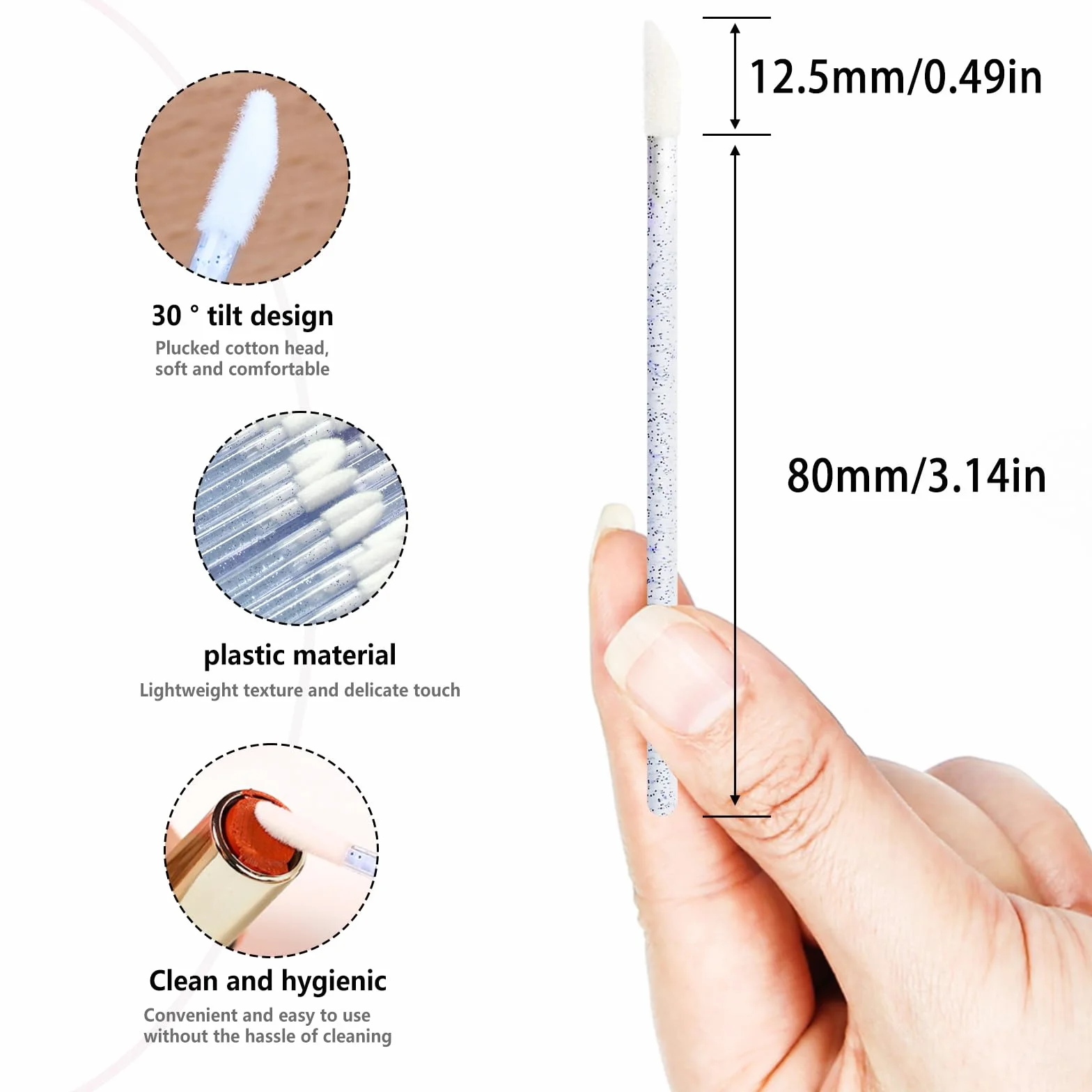 Pennelli usa e getta per labbra, 50 pezzi (CSB-blue-1)