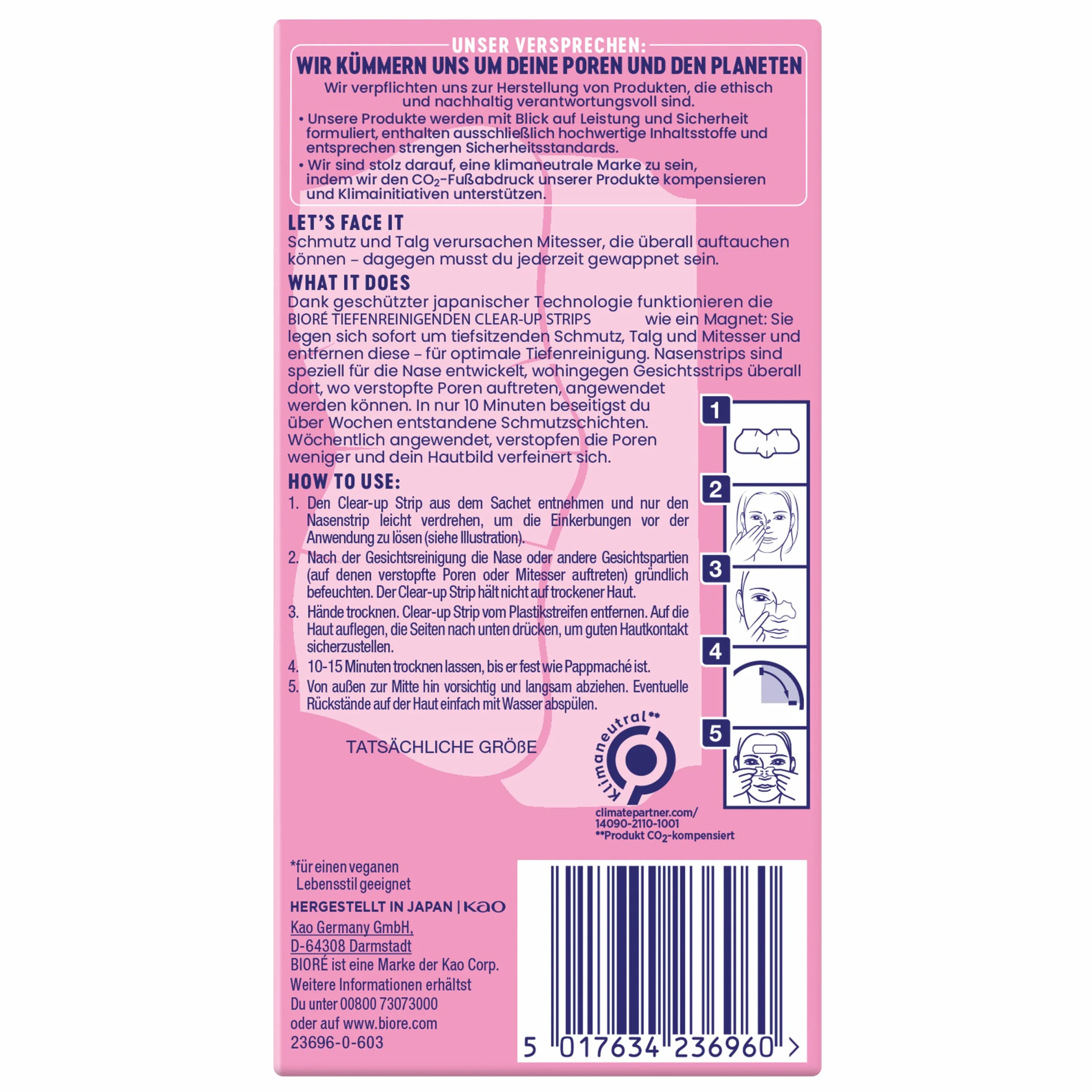 Bioré, Strisce adesive Clear Up, cerotti per il viso e per il naso – Pulizia profonda, con estratto di Witch Hazel (Hamamelis Virginiana)