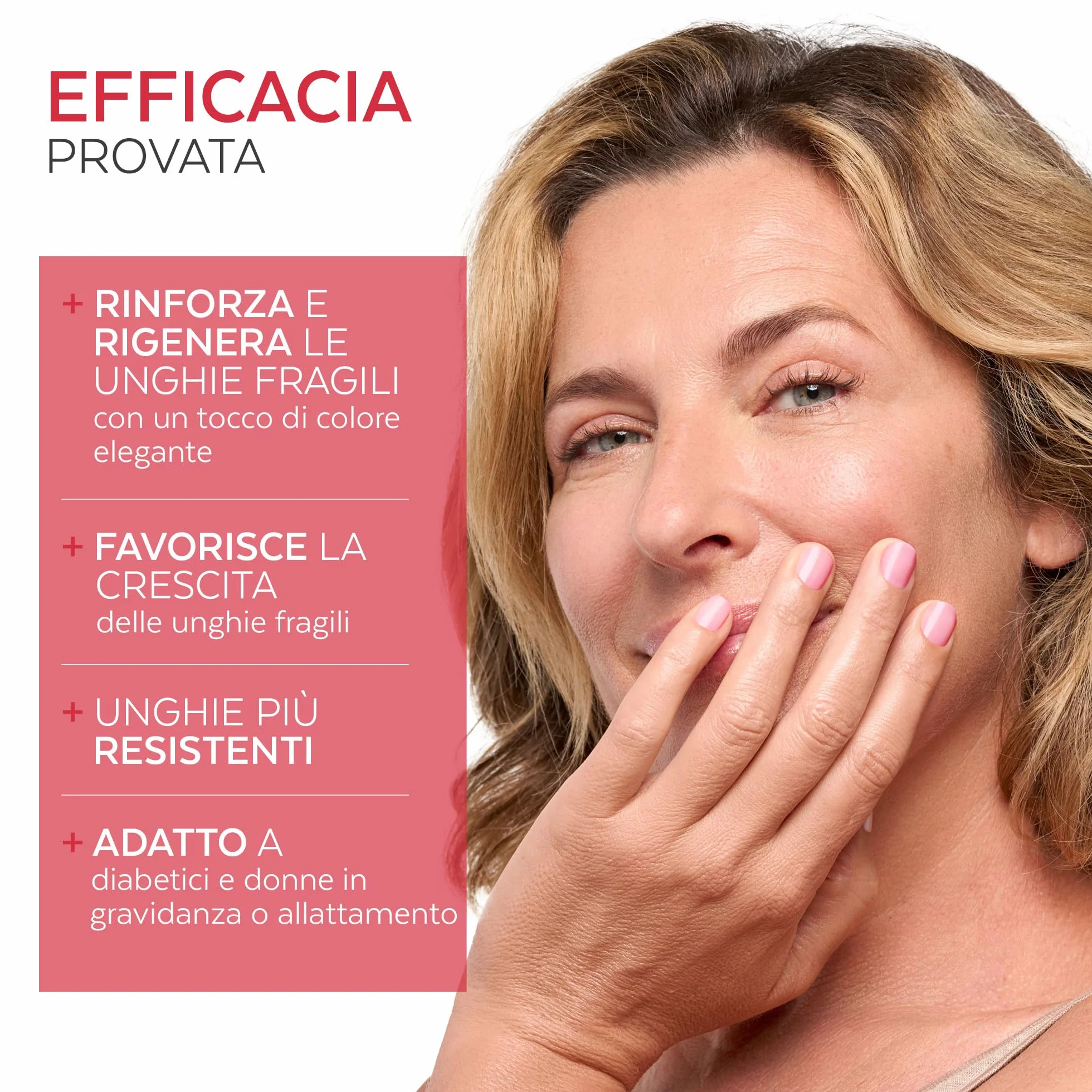 PODERM Smalto Rinforzante Unghie Lucido - Biotina Silicio Cheratina Ripara Rinforza Unghie Danneggiate