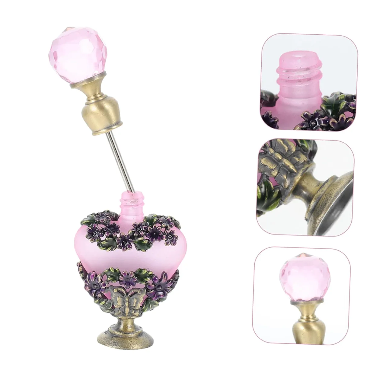 FOMIYES Set 2 Pezzi Bottiglie di Profumo in Vetro da 5ml Tappo in Metallo per Conservazione Profumo e Uso Domestico, Design Unico e Brillante per Viaggio e Casa