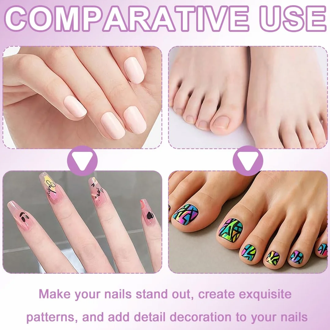 Set di Pennarelli per Graffiti: 12 Colori di Penna per Unghie Graffiti, Strumenti per Nail Art 3D, Impermeabili, Adatti sia agli Adulti che ai Bambini