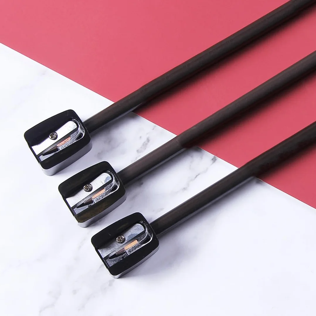 4 Pezzi Temperino Matita Occhi Bellezza per Matite Cosmetiche Sopracciglio Lip Liner Eyeliner Nero