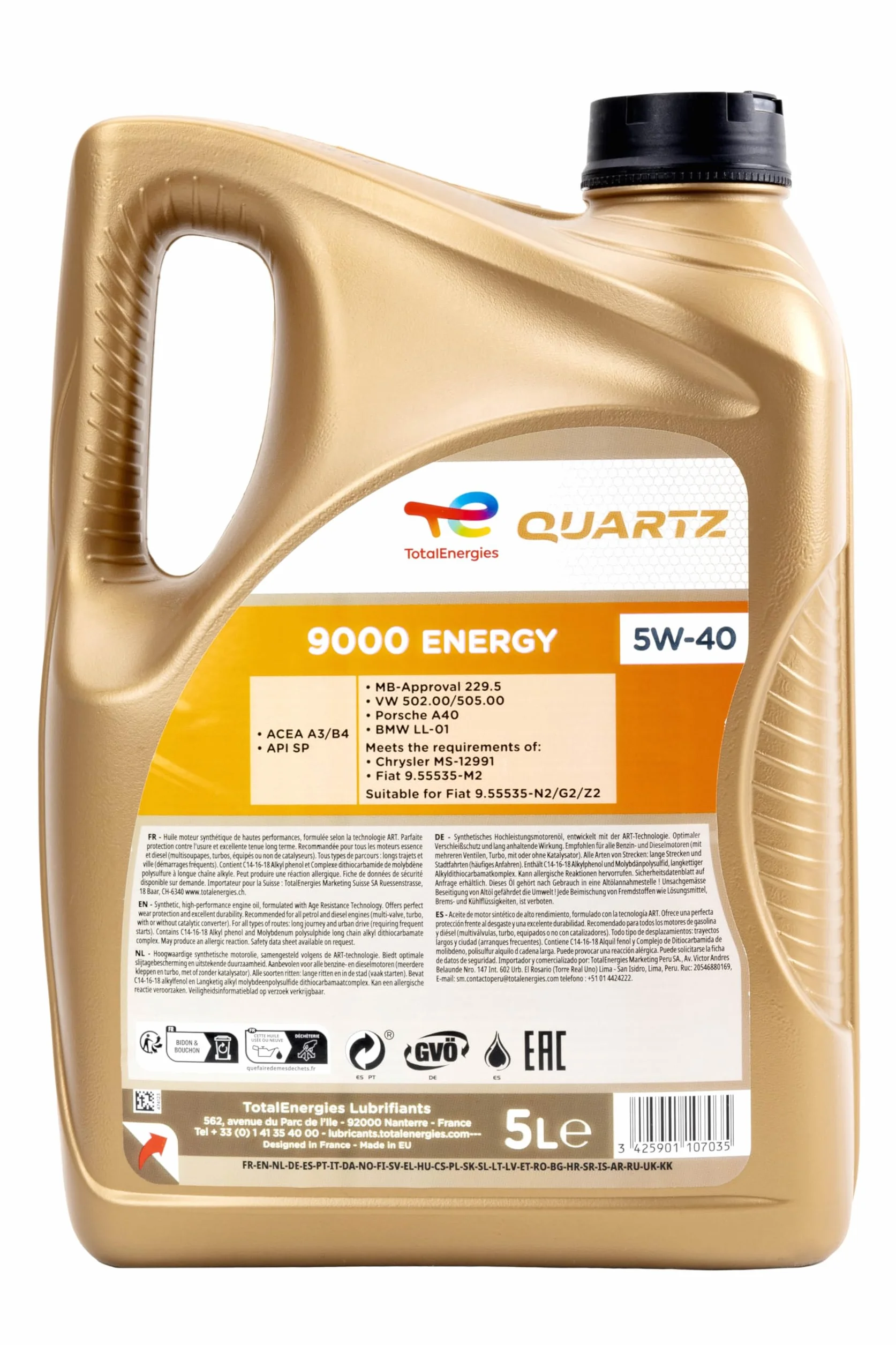 Total Quartz 9000 Energy 5W-40 Olej silnikowy 5 litrów