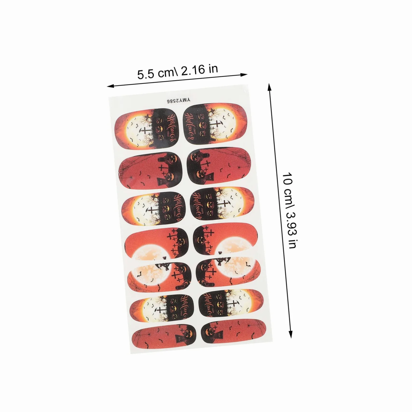 Healeved 30fogli Adesivi Per Unghie Halloween Stickers Per Nail Zucche Decorazioni Facili Applicare Per e Costumi