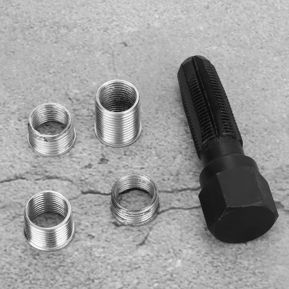Tyenaza M14 x 1,25 Kit di Riparazione Filetti Helicoil Candele, 14mm Attrezzo per Riparazione Filettatura Foro Candela in Acciaio