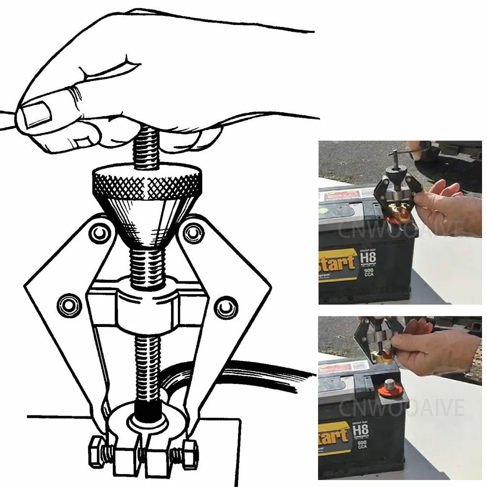 GreHom Estrattore Cuscinetti Terminale Batteria Braccio Tergicristallo