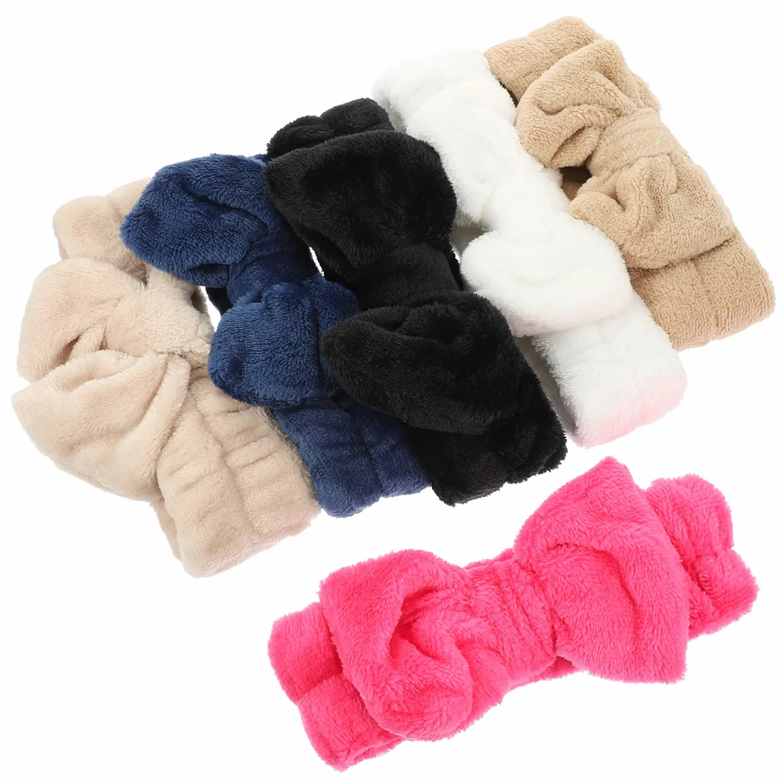 Healeved 2 Set Di Fasce Per La Della Pelle Fasce Per Il Trucco Fasce Per Il Lavaggio Del Viso Fasce Per La Testa in Pile Di Corallo Per Donne 6 Pezzi * 2