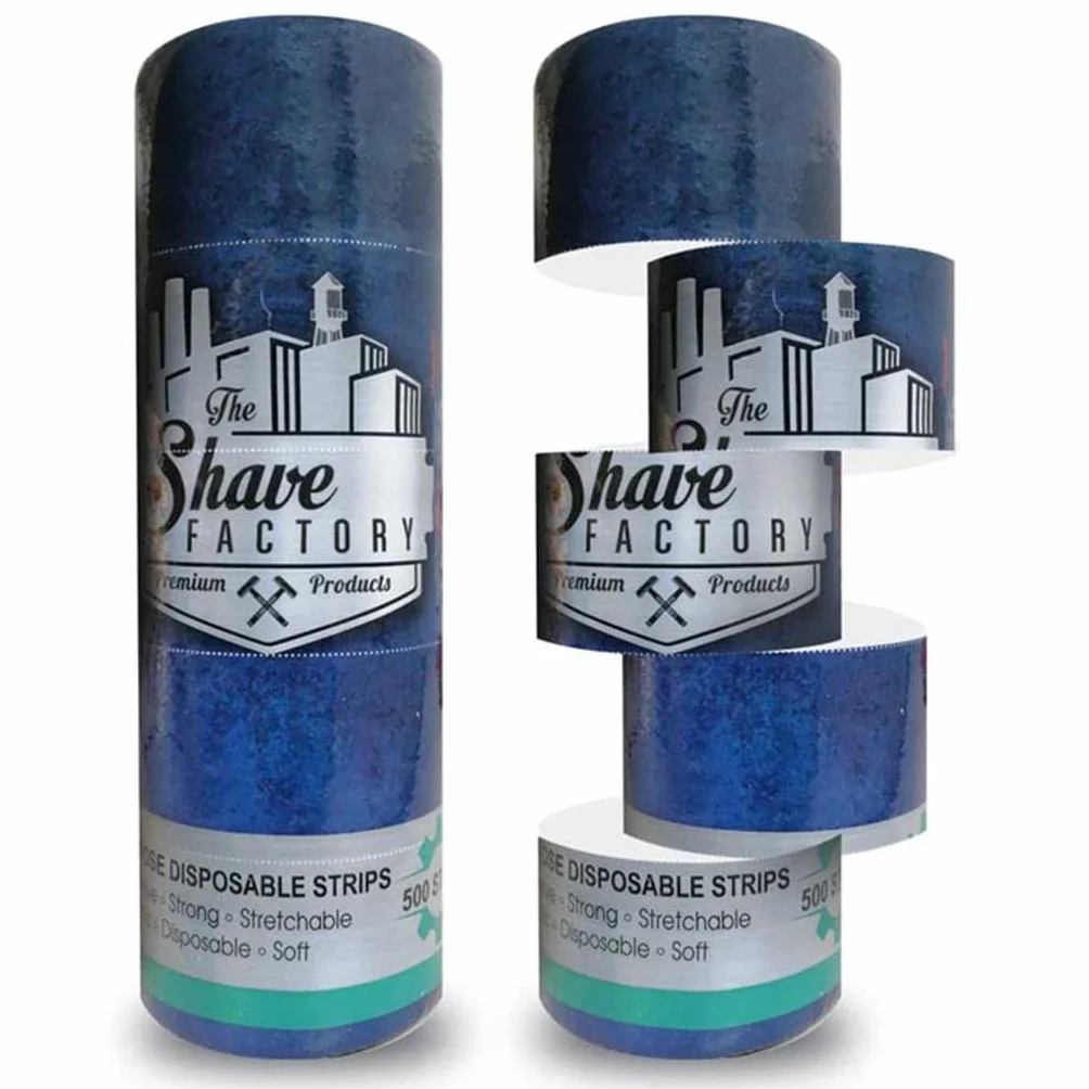 The Shave Factory Halsstrips Per Kappers - 5 Rotoli Da 100 Strisce - Kroos Nekbeschermer Per Una Comoda Lametta Da Barba Con Una Speciale Carta Da Collo Kroos Per La Rimozione Dei Peli