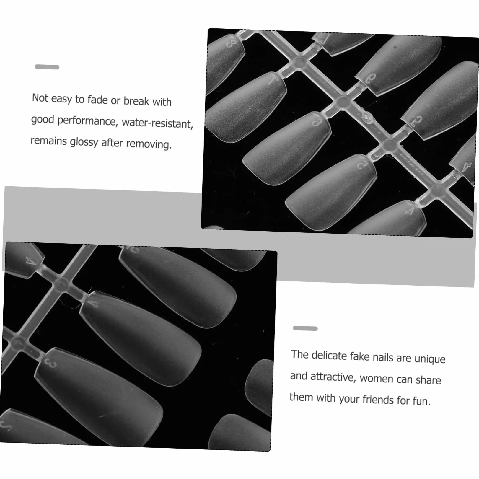 FRCOLOR 900pezzi Unghie Trasparenti Copertura Ultra Decorazioni Pratiche Per Manicure Facili Applicare e Riutilizzabili Per Nail Ricostruzione Unghie