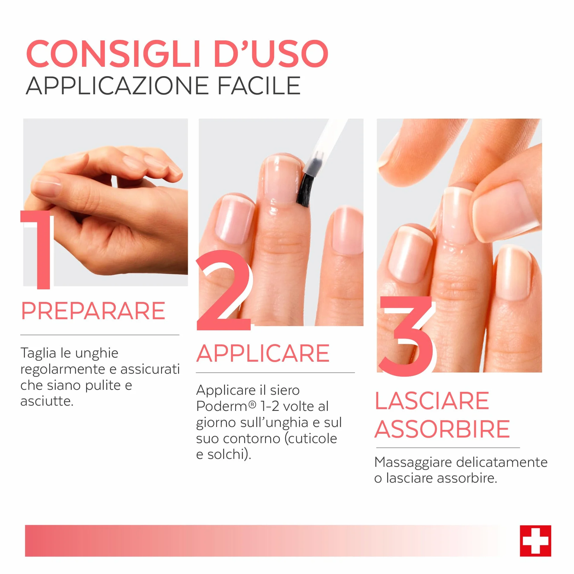 Poderm 5 in 1 Siero Booster Unghie - Collagene | Trattamento Ridensificante & Anti-Età per Unghie Indebolite - 6 ML | Idrata & Rafforza | 100% Naturale - Sviluppato da un Podologo in Svizzera