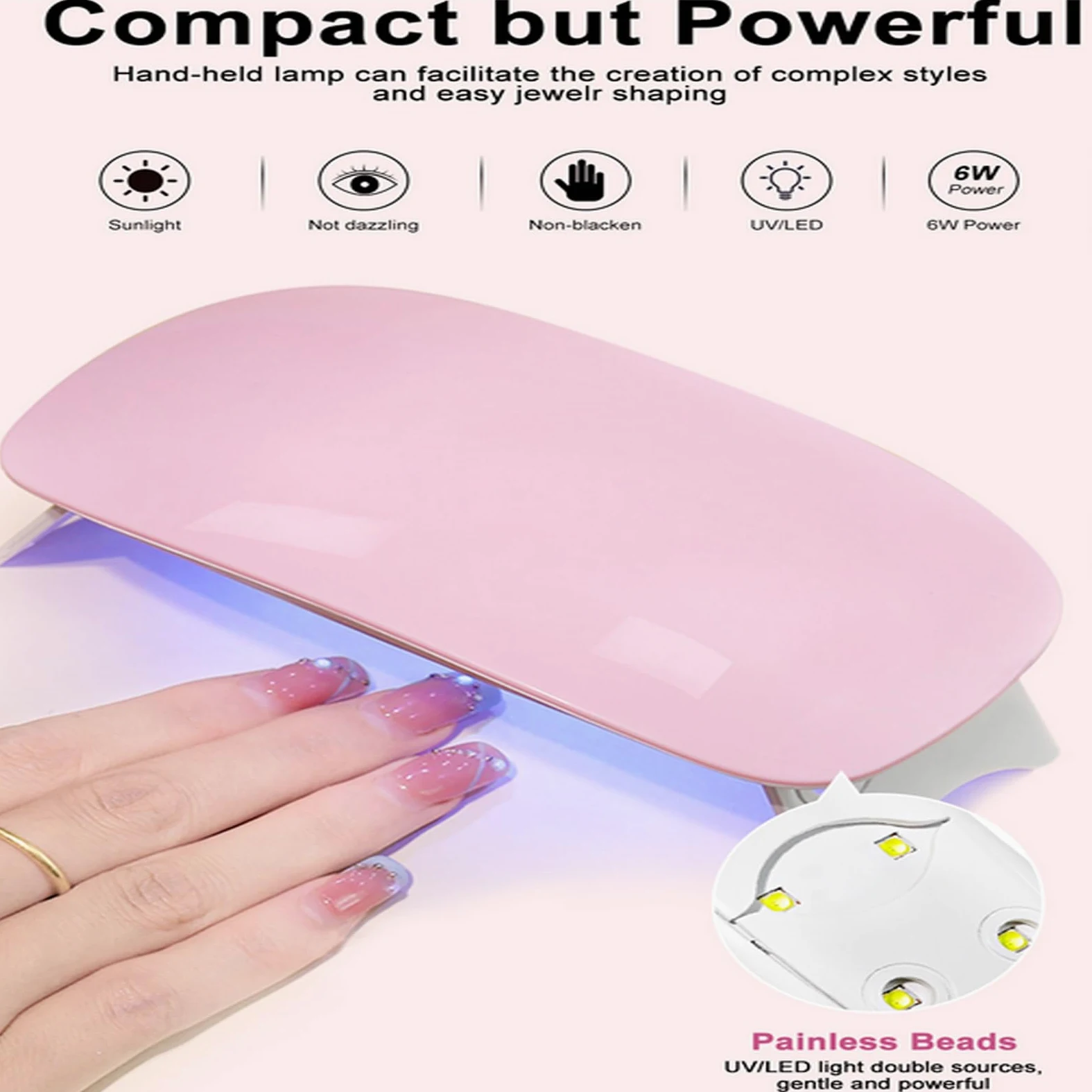 Kit Per Ricostruzione Unghie 6 Colori Leggeri | Gel di Finitura Professionale per Unghie Ideale per Viaggi Casa Ufficio Scuola Fidanzata Moglie