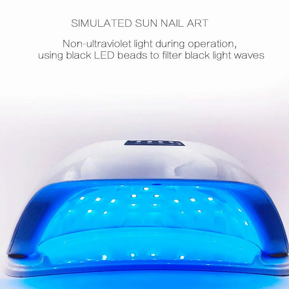 lampade per nail art. Lampada for unghie senza fili da 48 W, asciuga unghie ricaricabile, con 4 impostazioni di timer Lampada for polimerizzare smalto for unghie for manicure/pedicure Lampada professi