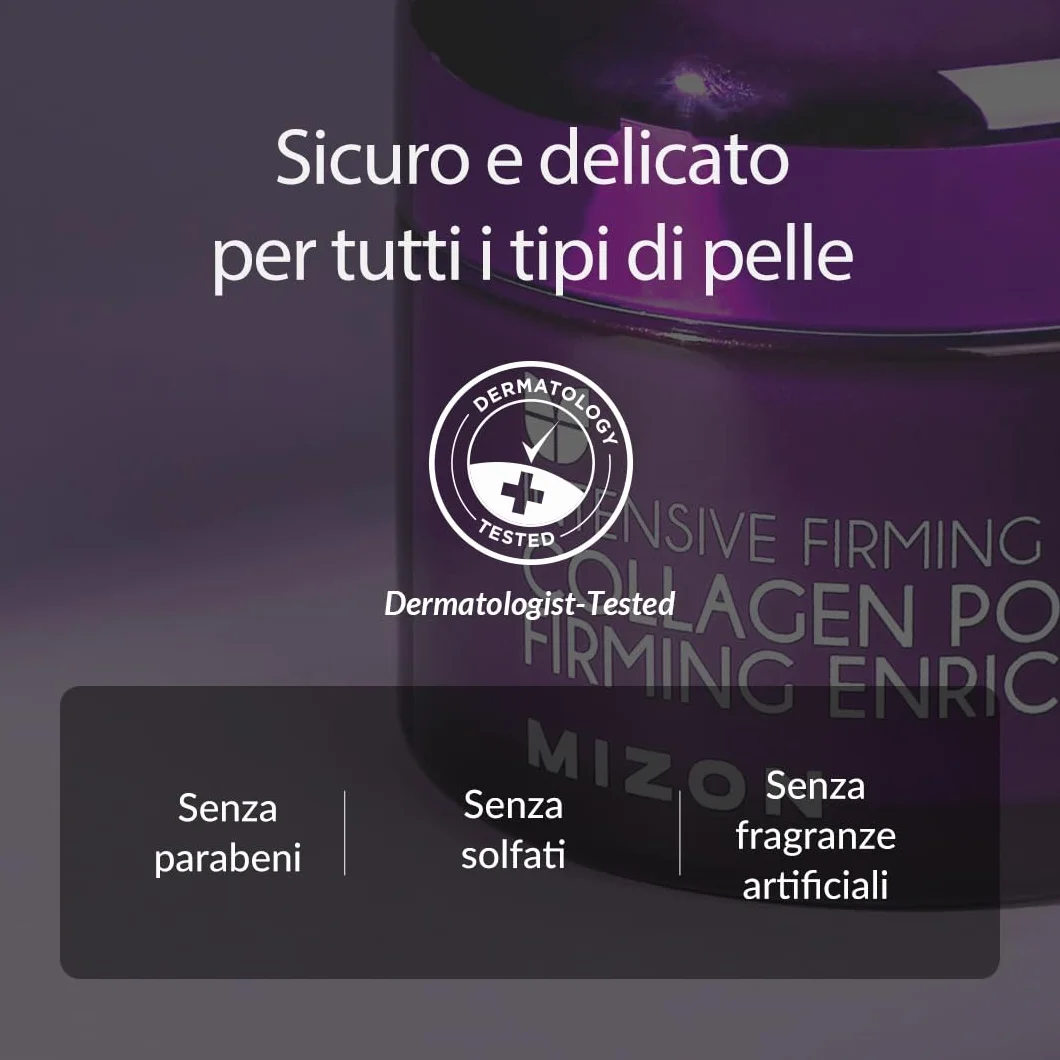 [Mizon] Crema Arricchita con Collagene Marino (50ml) Cura della pelle coreana, collagene marino ricco al 54%, cura intensiva antietà e linee sottili (Collagen Power Firming Enriched Cream)