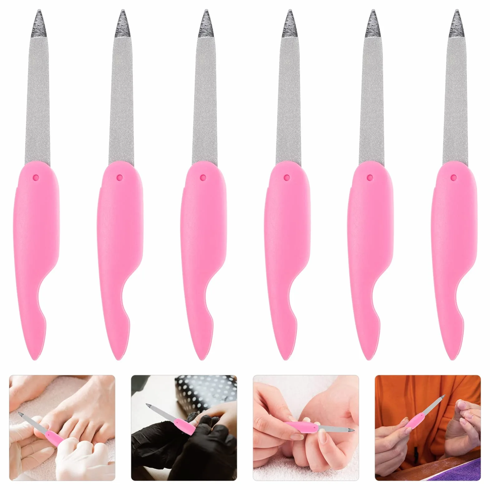 MAGICLULU 5 Set Di Lime Per Unghie Pieghevoli Per Unghie Set Di Lime Per Unghie Buffer Per Unghie E Pinzette Per Nail Art 6 Pezzi * 5