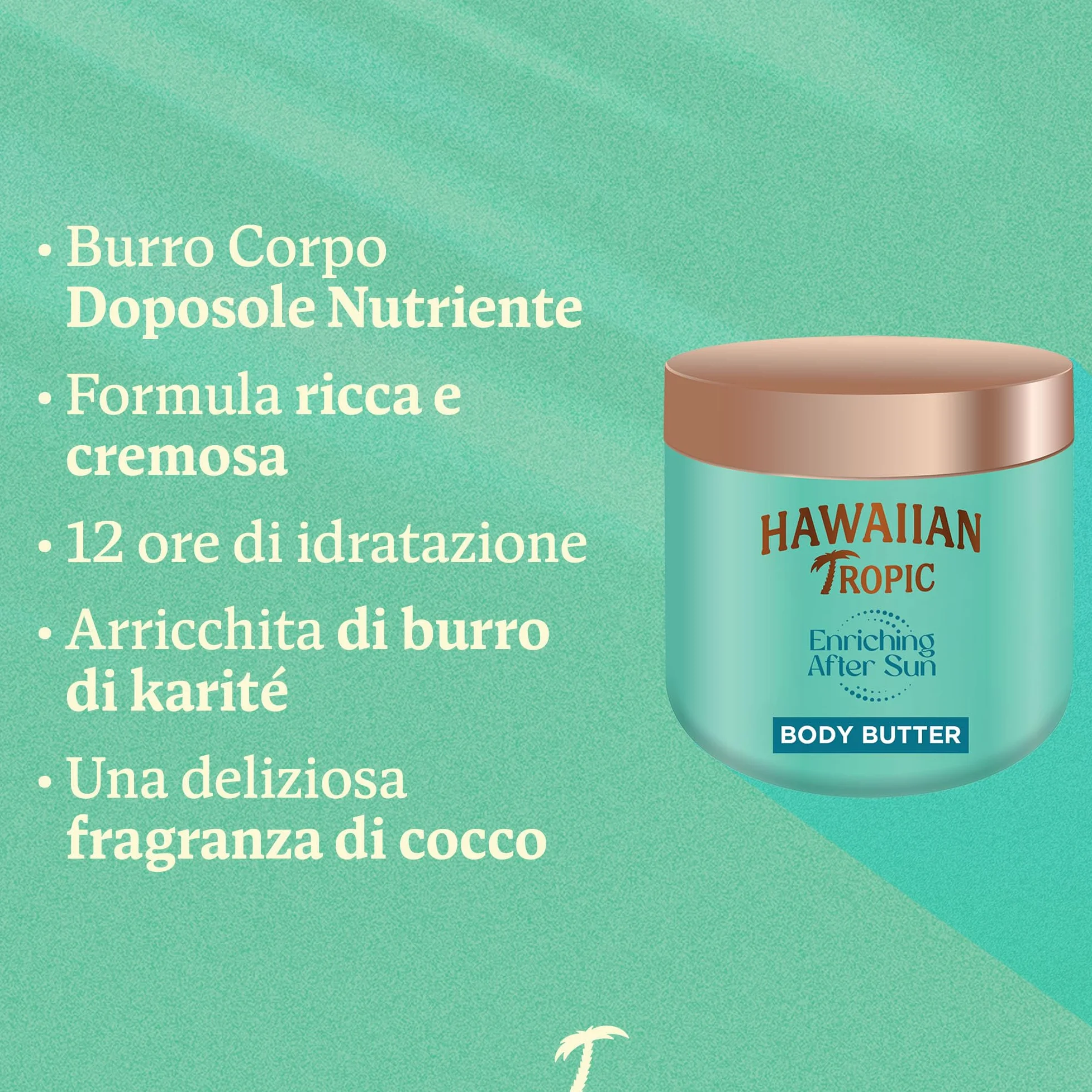 Hawaiian Tropic Enriching Body Butter Doposole 250 ml Burro di Karité Profumo di Cocco Vegano