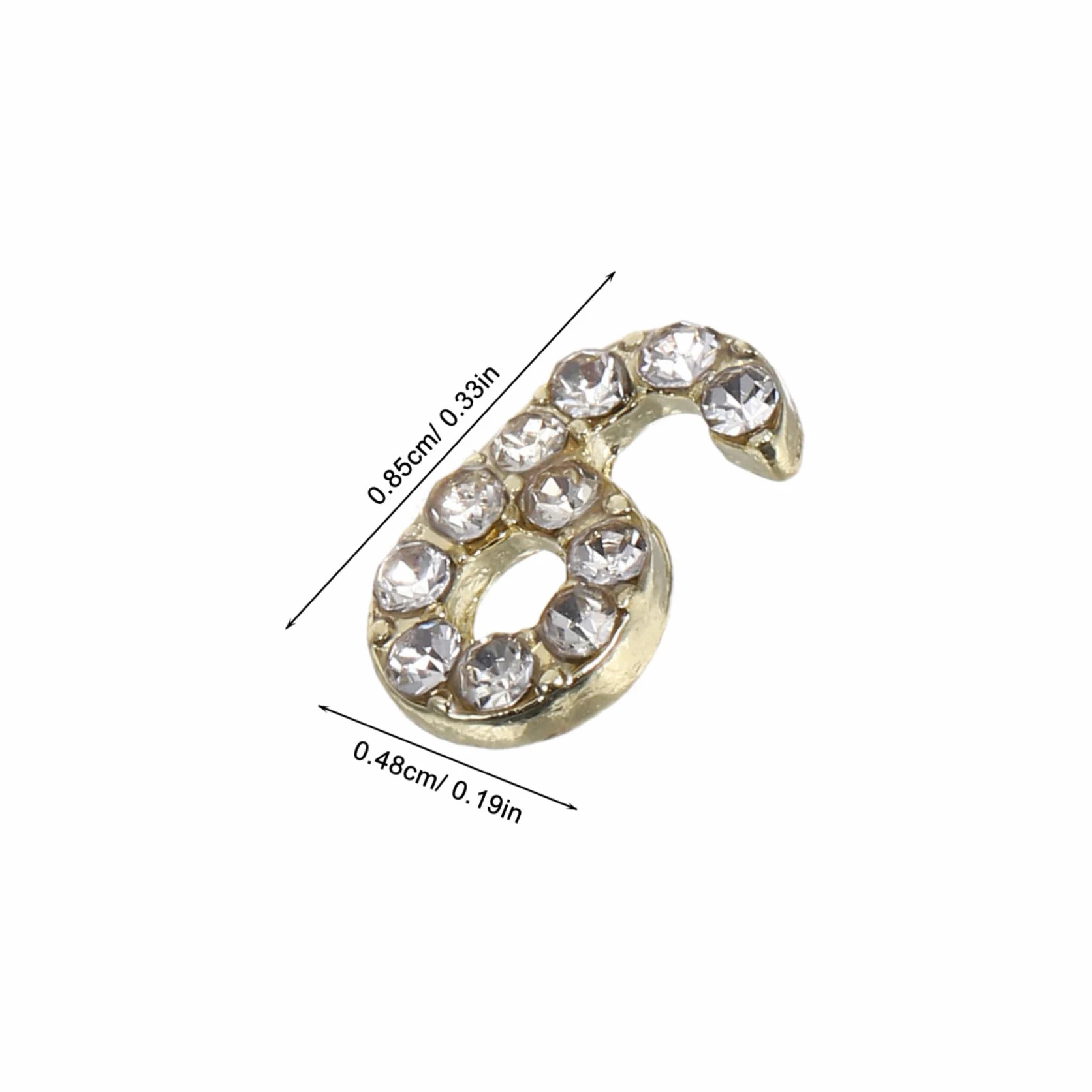 Charms per Unghie Numeri Cristalli Oro Flatback 100 Pezzi | Ferro, Shine Duraturo e Facile Applicazione, Decorazione per Saloni e Matrimoni, Gioielli Unghie per Bambine