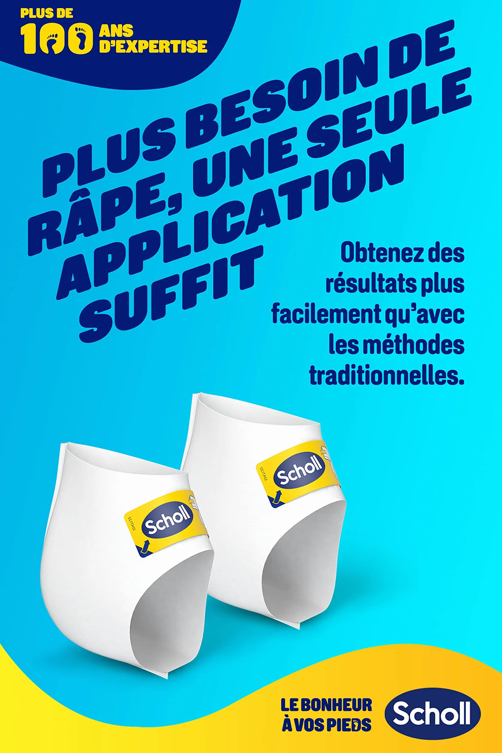 Scholl Maschera per piedi esfoliante con tacco – peeling piedi – elimina calli – cura dei piedi efficace – 2 calzini