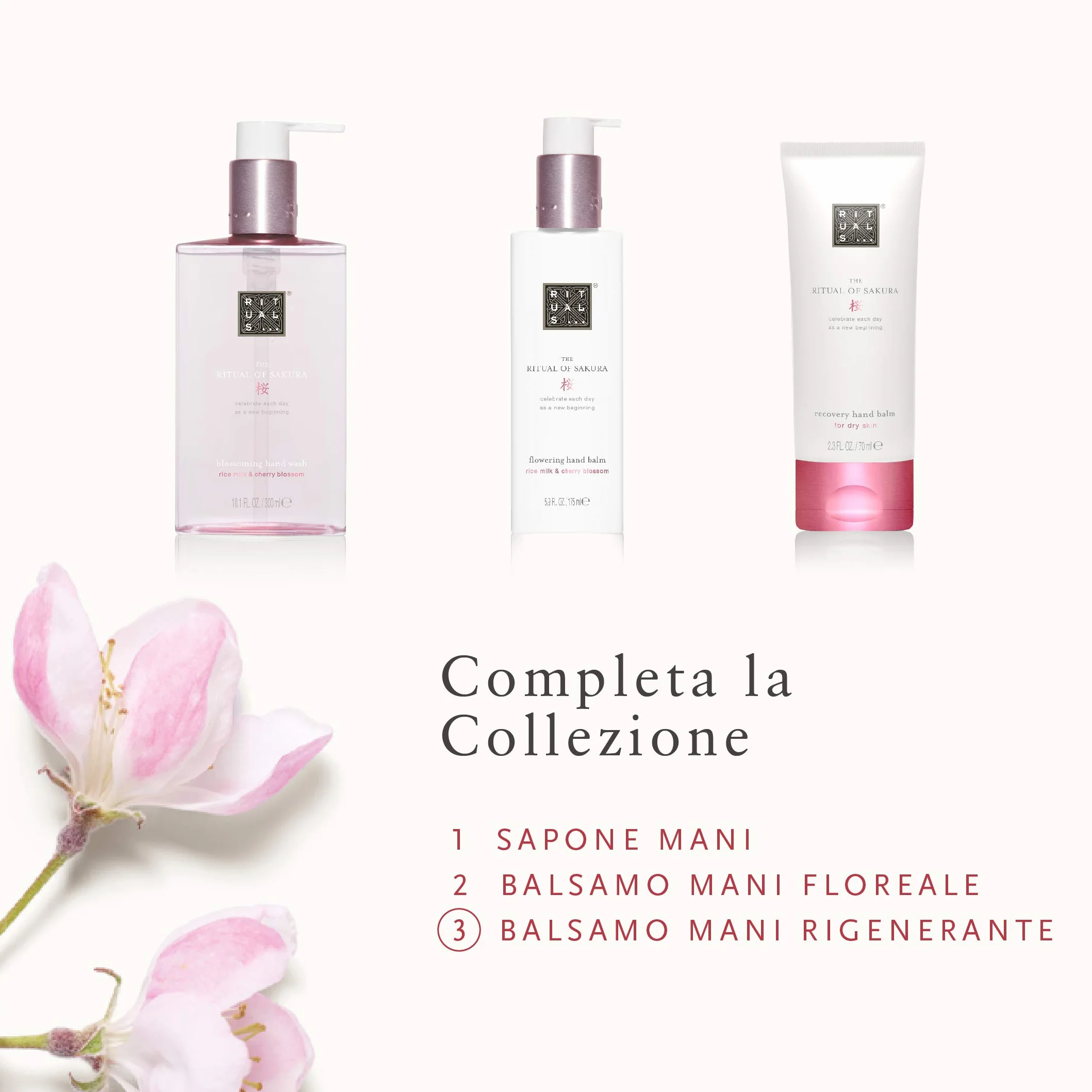 RITUALS Balsamo Mani di The Ritual of Sakura, 70 ml - Con Latte di Riso & Fiore di Ciliegio - Proprietà Nutrienti per la Pelle