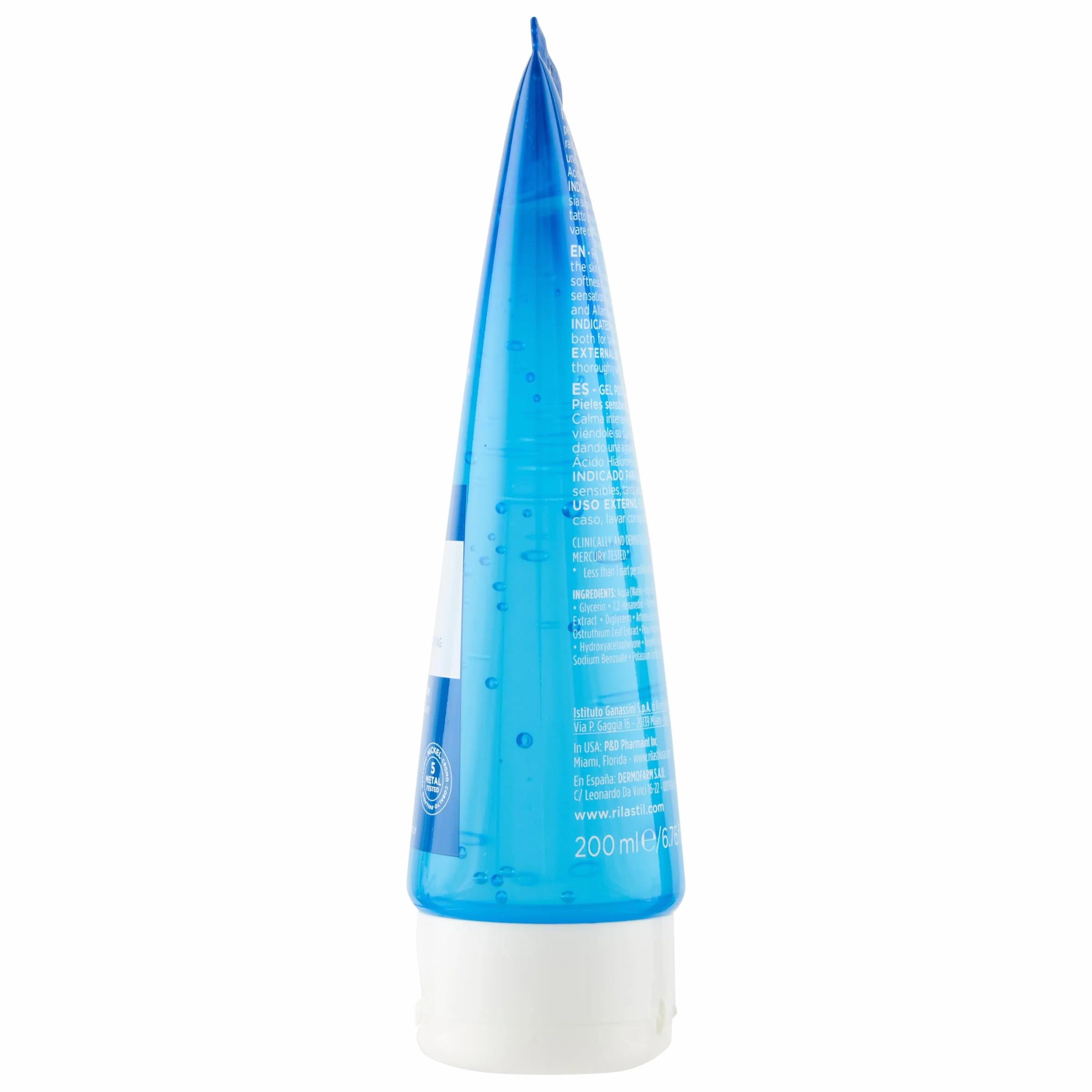 Rilastil Sun System Gel Doposole Trasparente Viso e Corpo, Rigenerante, Idratante e Lenitivo con Acido Ialuronico, per Pelli Sensibili Confezione da 200ml