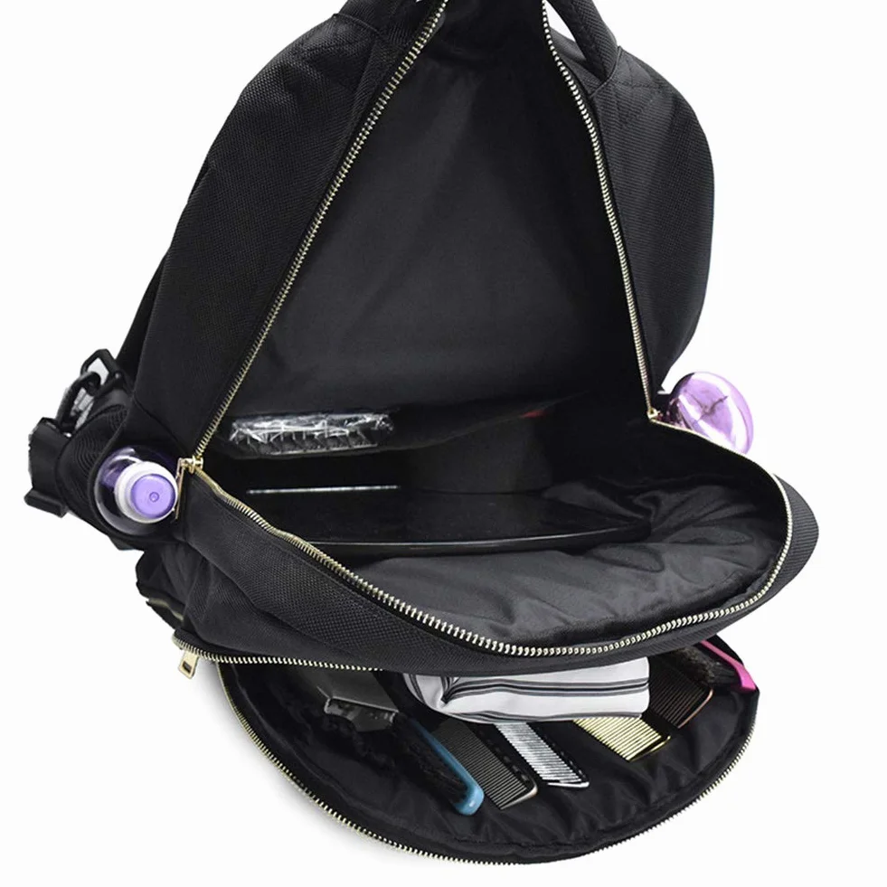 Zaino da Barbiere, per Parrucchieri e Parrucchieri, Portatile, Ideale per Parrucchieri e Parrucchieri, per Attrezzi da Parrucchiere, per Grandi capacità, per barbieri, Negozi, Cosmetici (Nero)