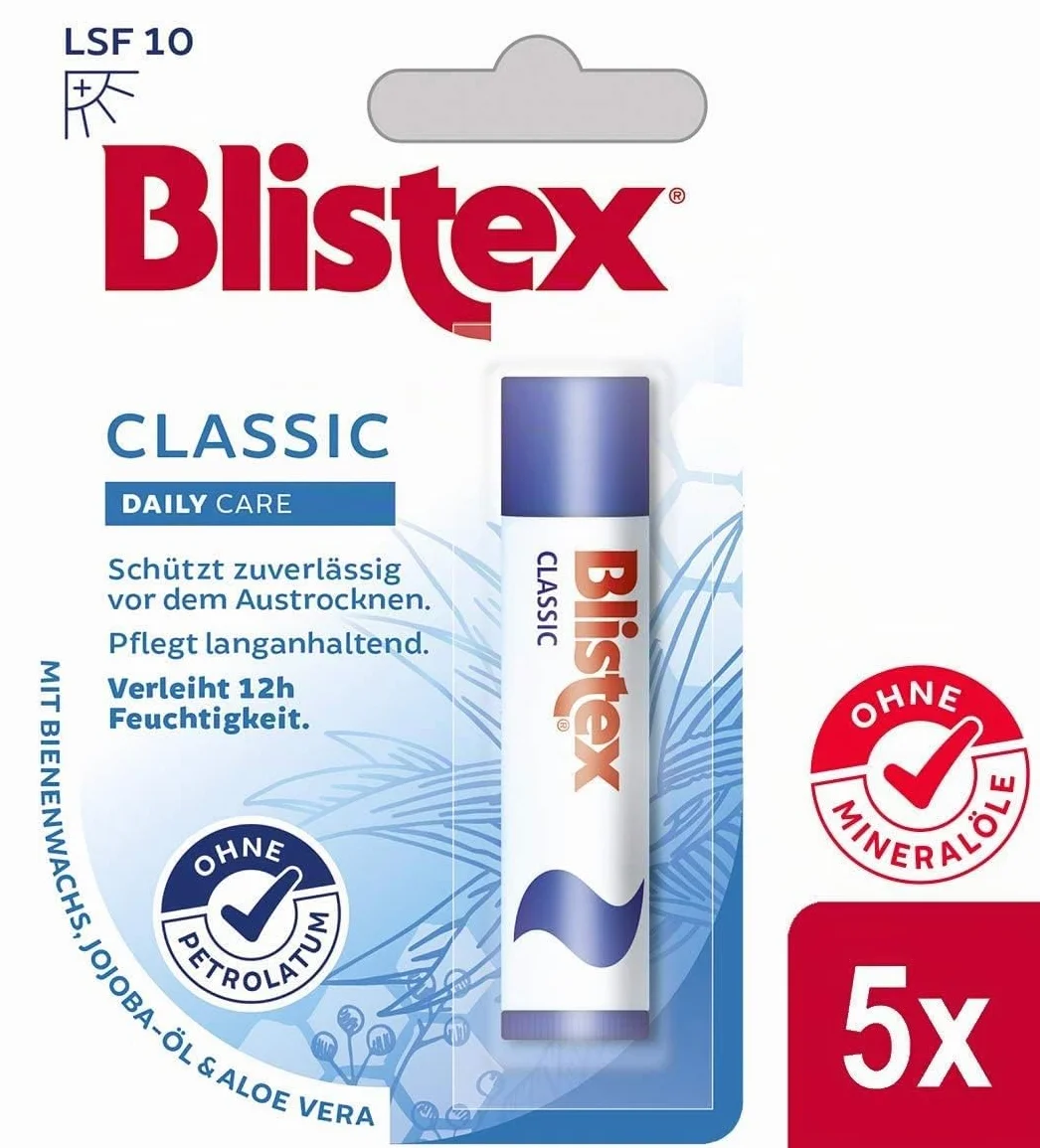 Blistex Balsamo per le labbra classico Confezione da 5