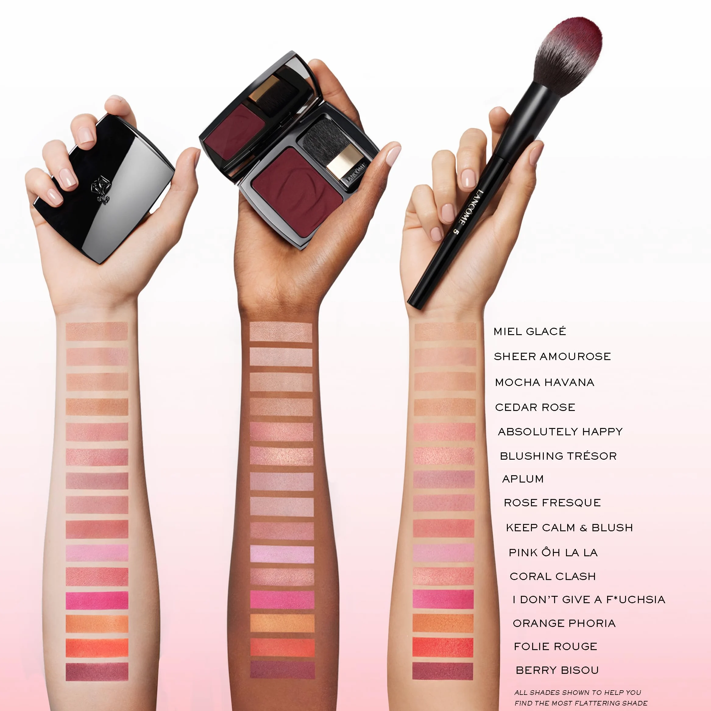 Lancôme Blush Subtil Berry Bisou 1000, fard in polvere, 5,1 g | Blush a lunga durata in rosso delicato per una carnagione fresca, copertura da leggera a media, finitura delicata in totale