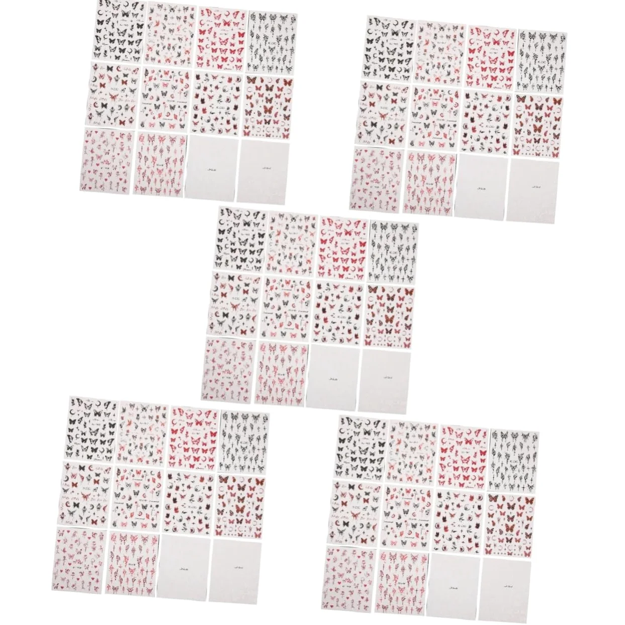 VICASKY 5 Set Adesivo A Farfalla Scuro Etichetta Giglio Guidato Arte Unghie Dei Piedi Uv Decalcomanie Decorative Per Unghie Adesivi Per Chiodi Adesivi Adesivi Per Unghie 12 Fogli*5