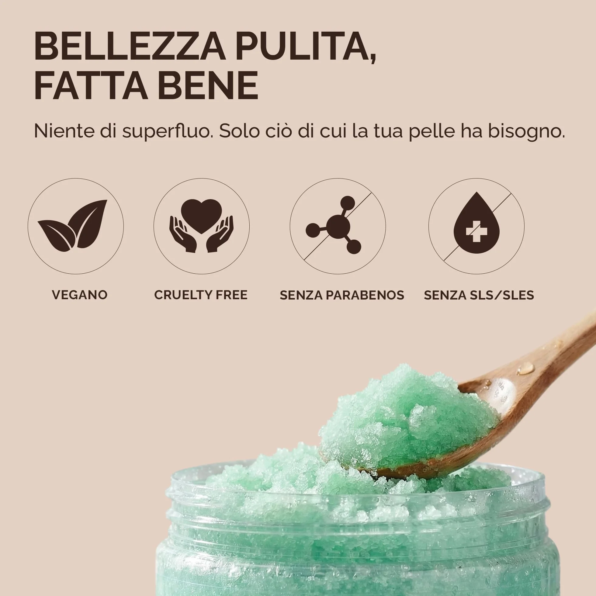 Pranaturals Scrub Corpo Rivitalizzante ai Sali del Mar Morto 500g Esfoliante Nutriente Mango Kiwi